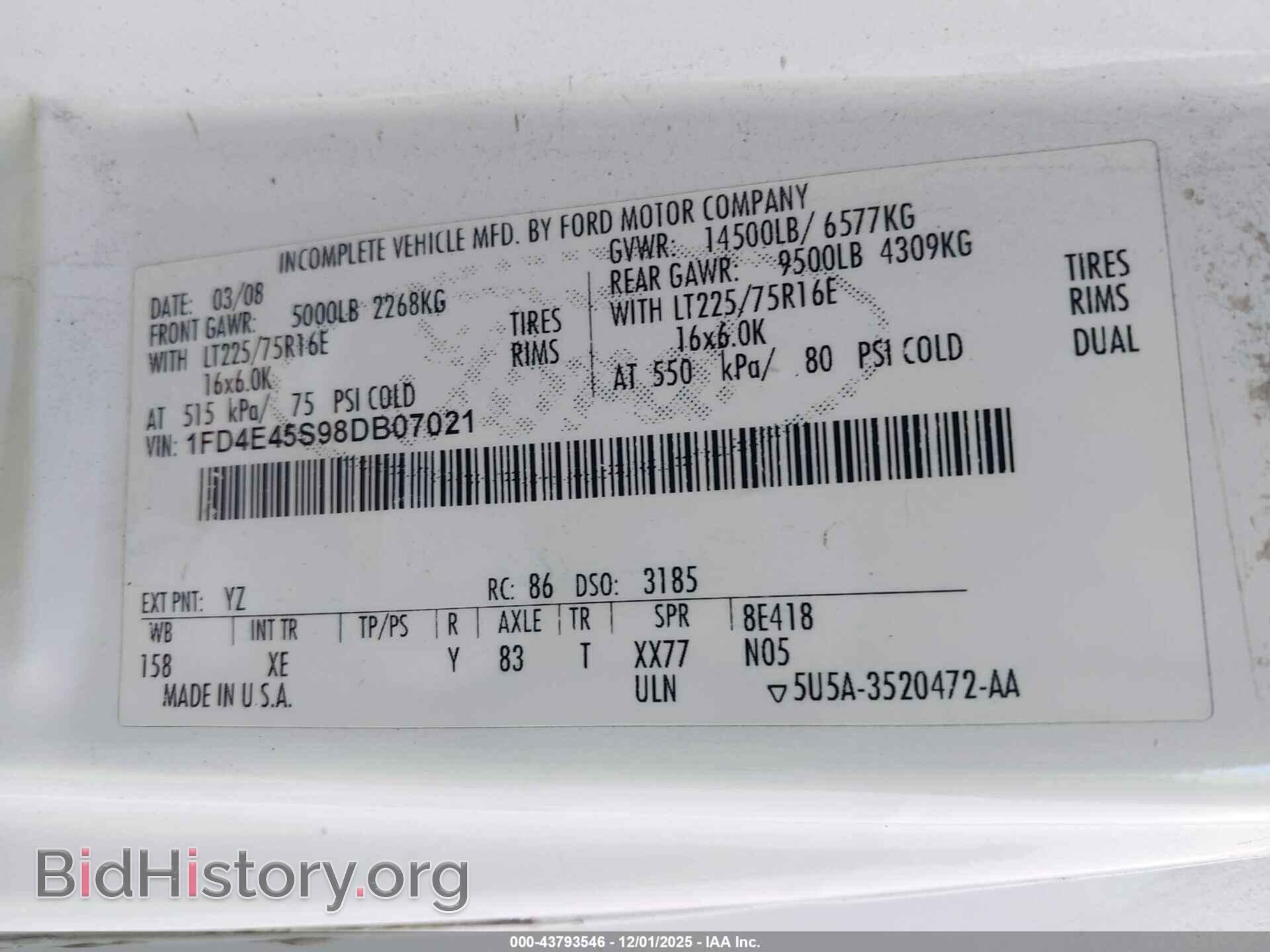 2008 FORD E-450 CUTAWAY - VIN: 1FD4E45S98DB07021 - Photo 8