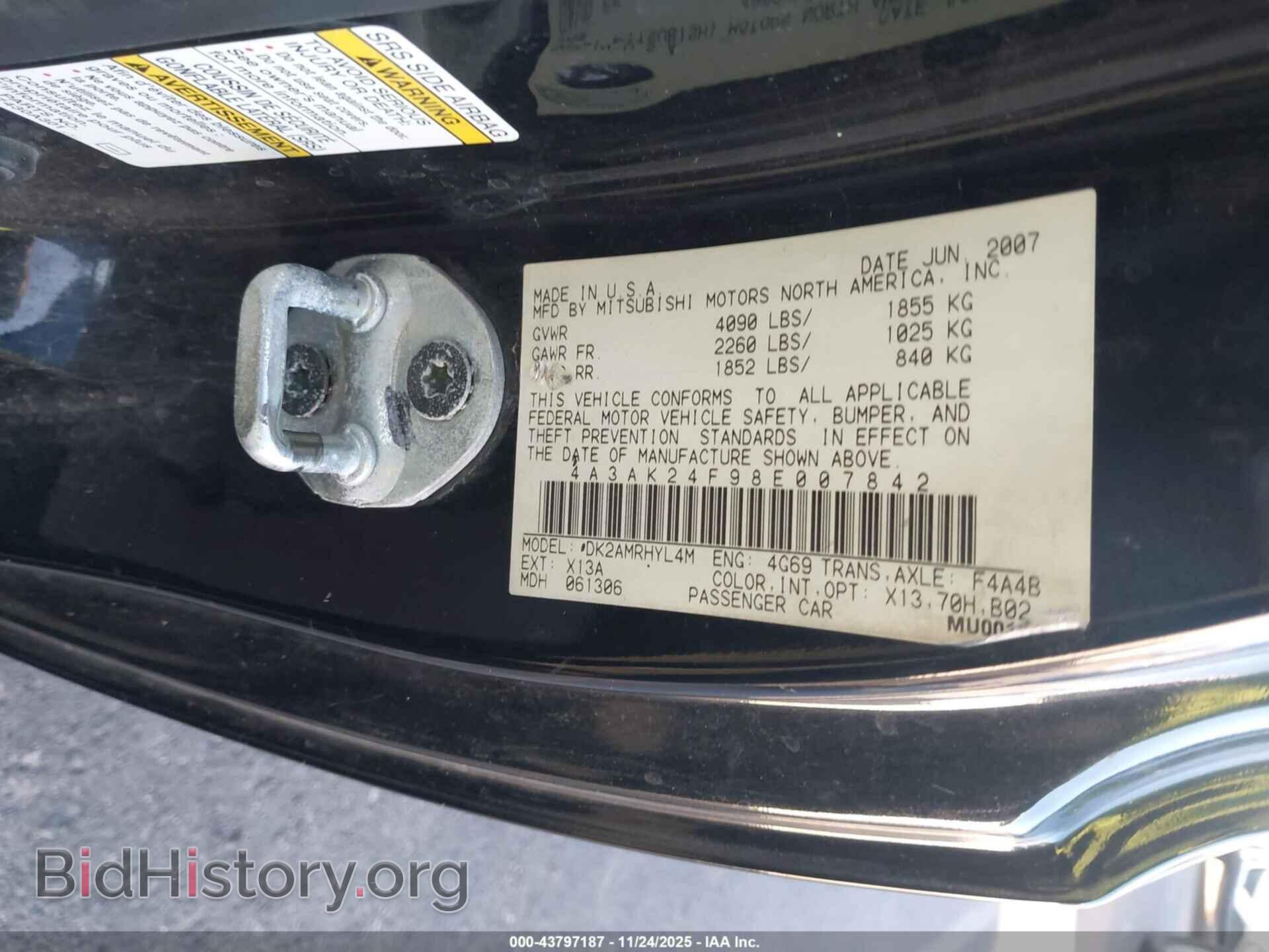 2008 MITSUBISHI ECLIPSE - VIN: 4A3AK24F98E007842 - Photo 9