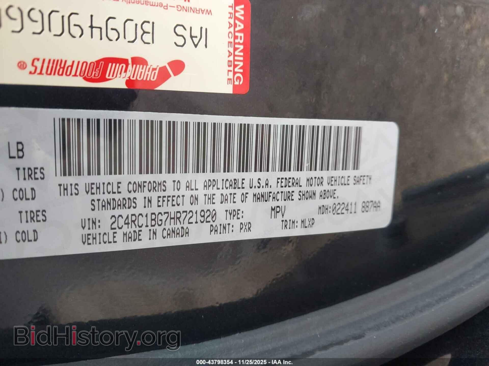 2017 CHRYSLER PACIFICA - VIN: 2C4RC1BG7HR721920 - Photo 9