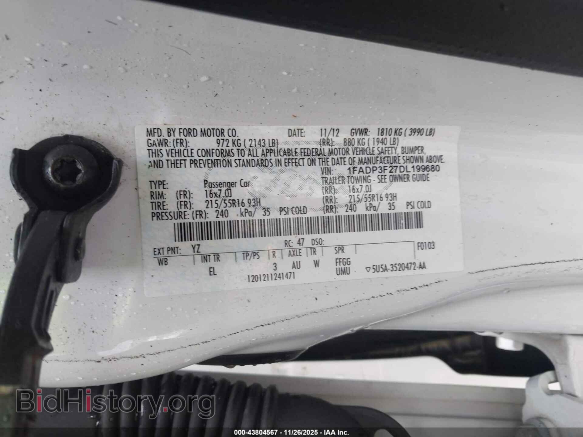 2013 FORD FOCUS - VIN: 1FADP3F27DL199680 - Фото 9