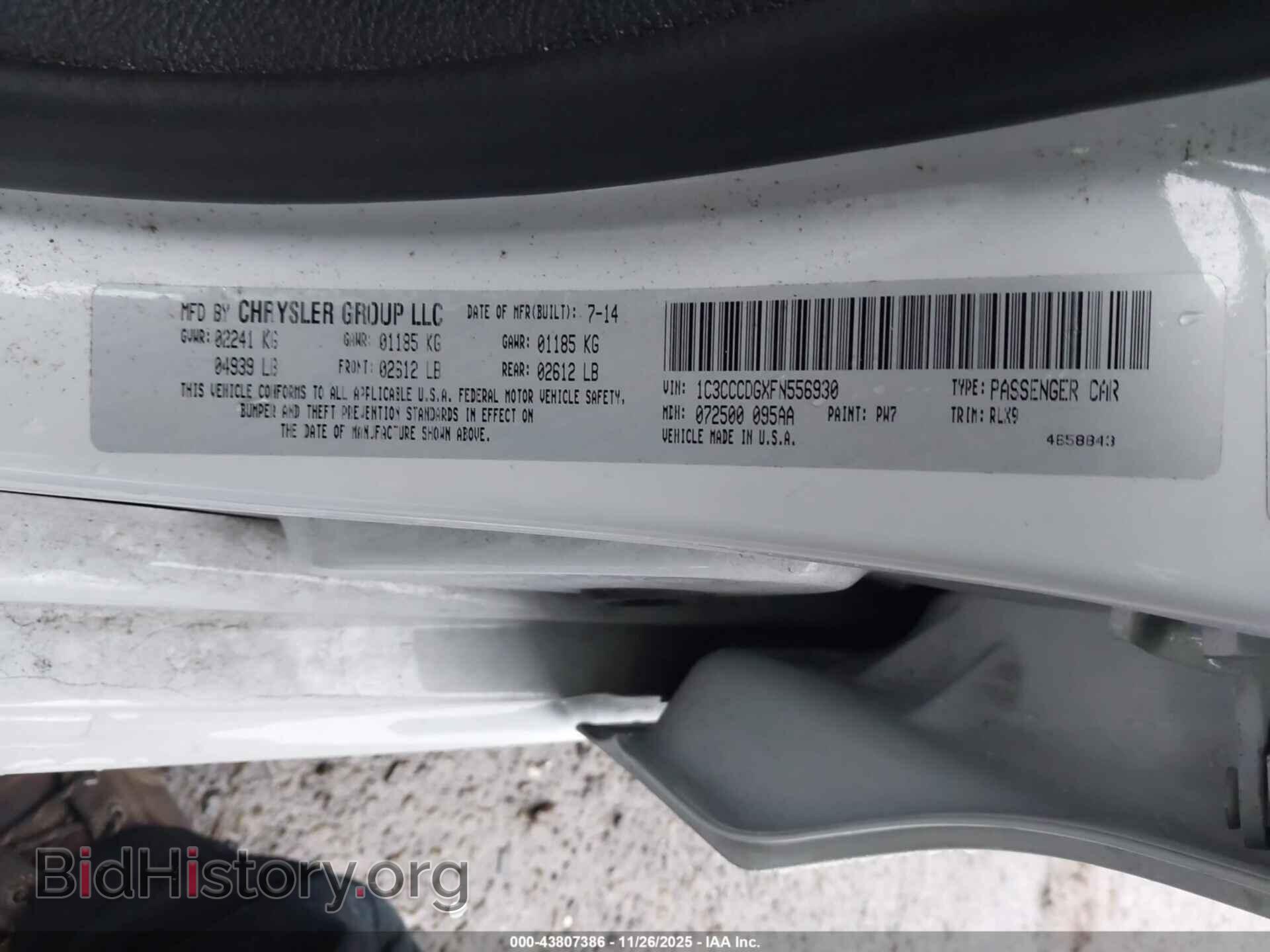 2015 CHRYSLER 200 - VIN: 1C3CCCDGXFN556930 - Фото 9