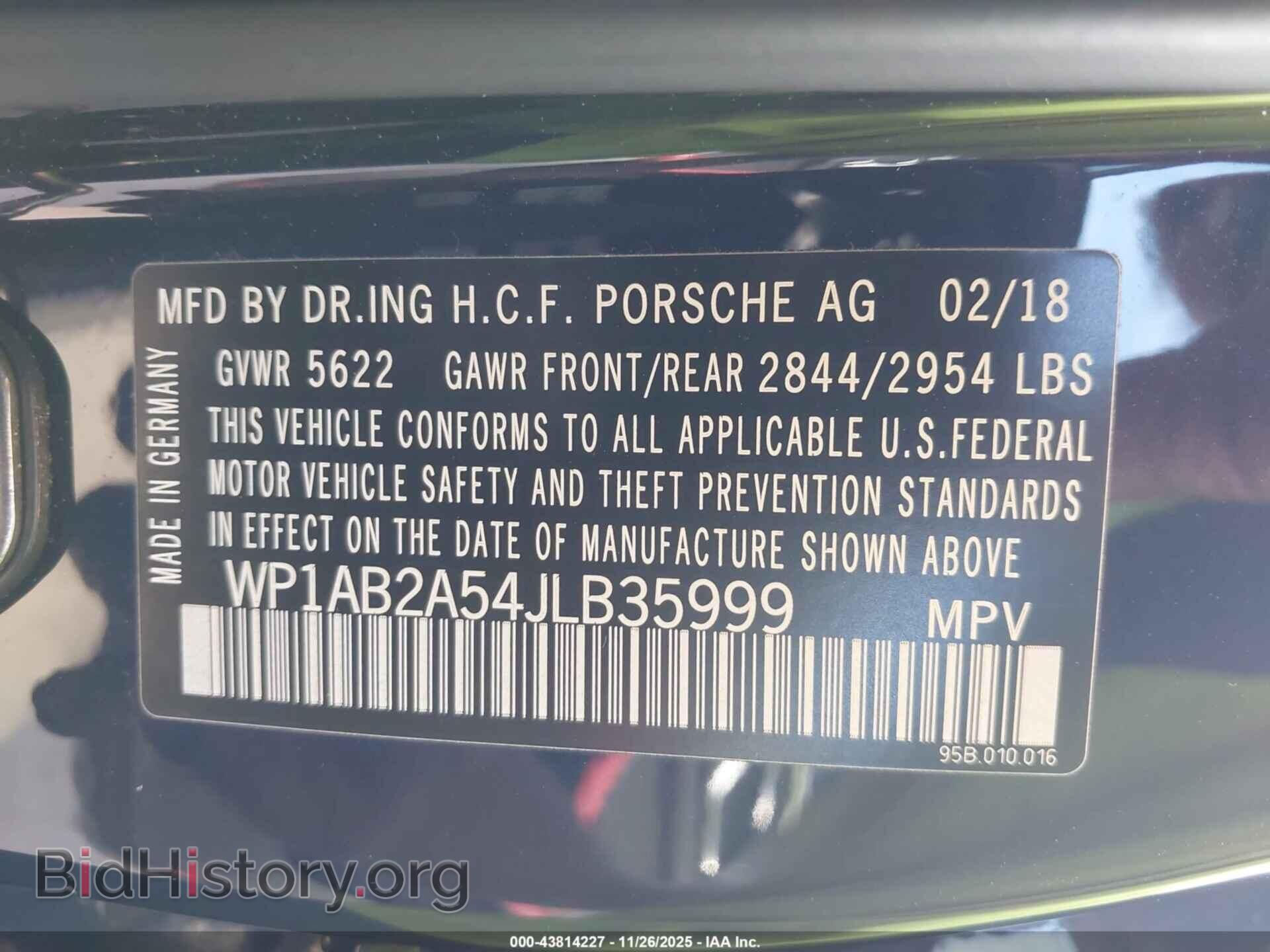 2018 PORSCHE MACAN - VIN: WP1AB2A54JLB35999 - Фото 9