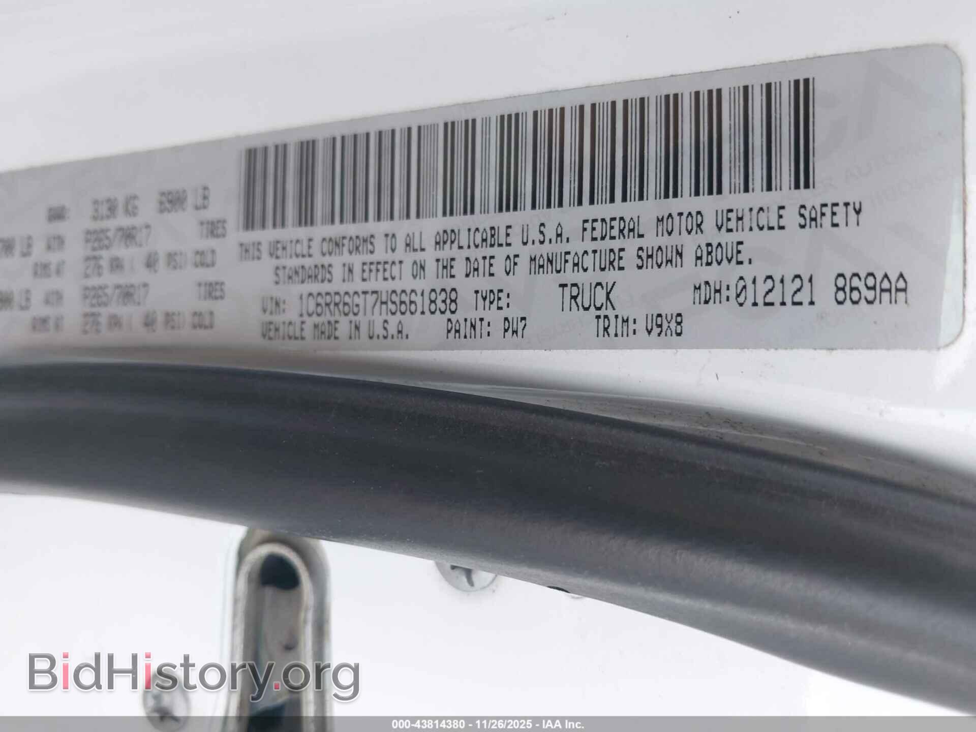 2017 RAM 1500 - VIN: 1C6RR6GT7HS661838 - Фото 9