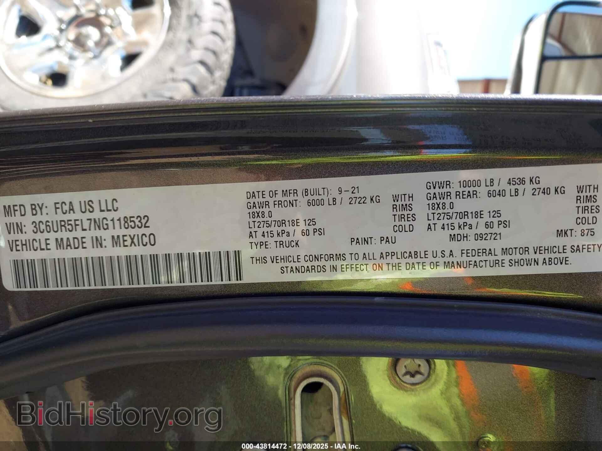 2022 RAM 2500 - VIN: 3C6UR5FL7NG118532 - Фото 9