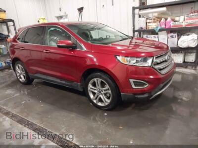 2018 Ford EDGE Titanium, красный — VIN 2FMPK3K96JBB44041, IAAI