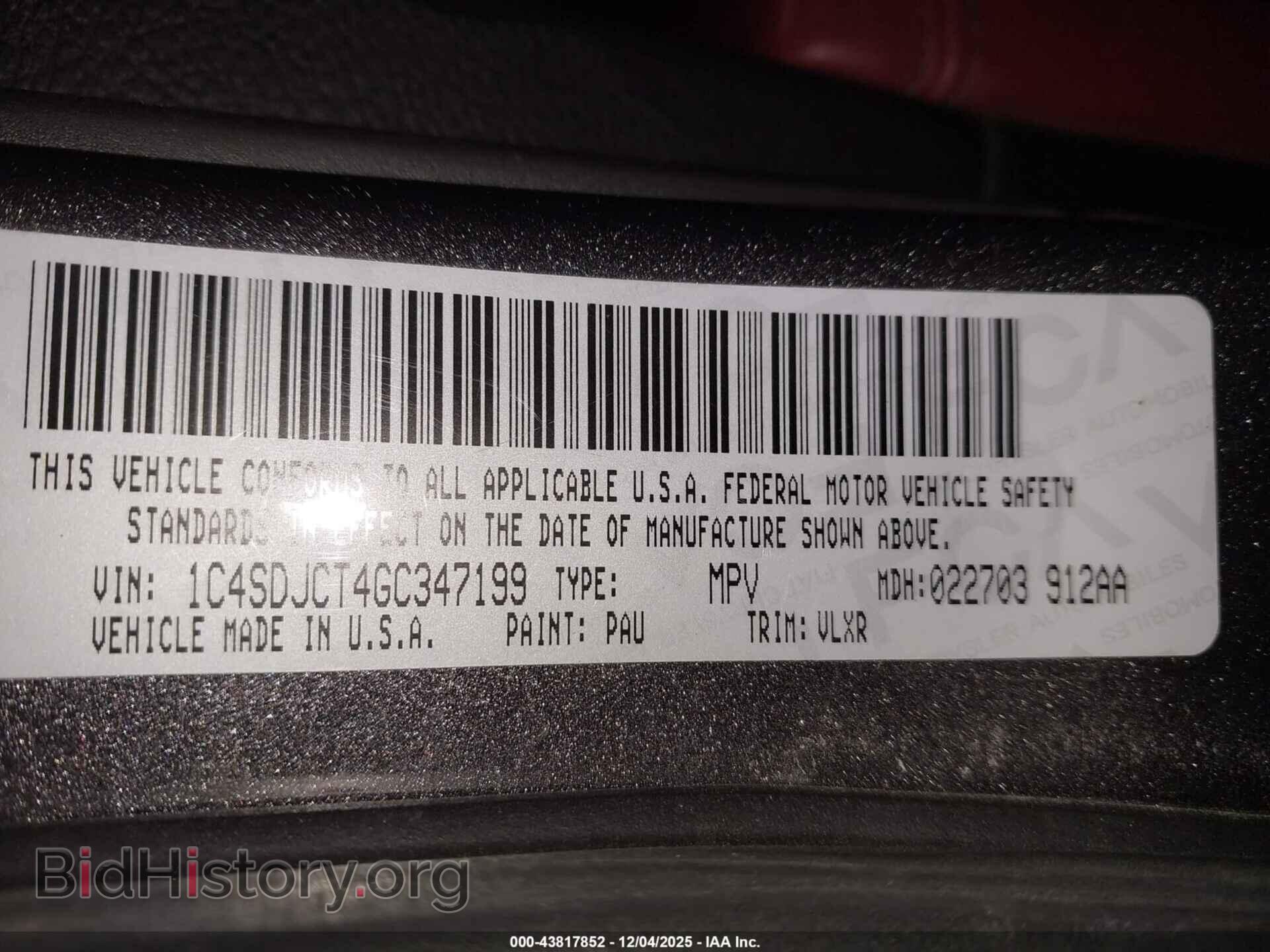 2016 DODGE DURANGO - VIN: 1C4SDJCT4GC347199 - Photo 9