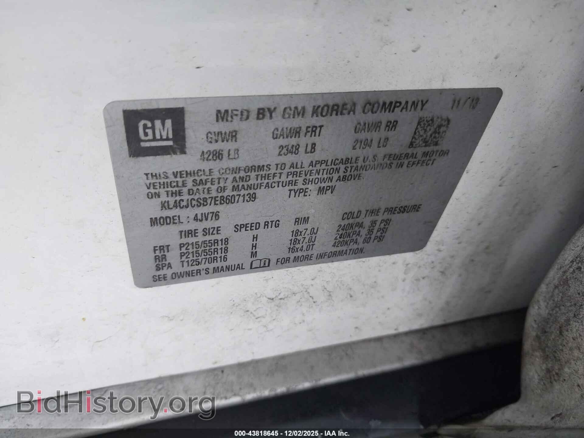 2014 BUICK ENCORE - VIN: KL4CJCSB7EB607139 - Photo 9