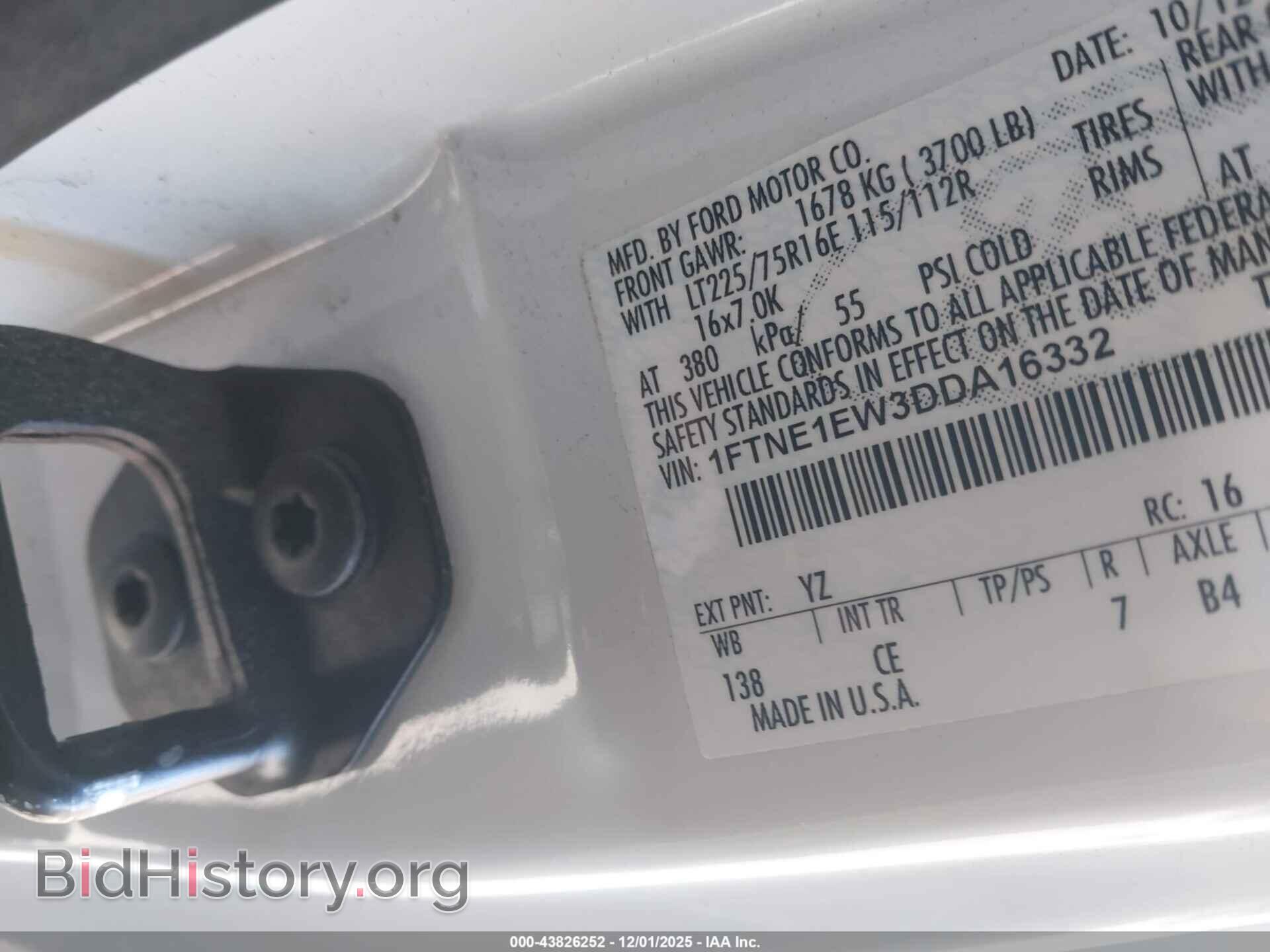 2013 FORD E-150 - VIN: 1FTNE1EW3DDA16332 - Фото 9