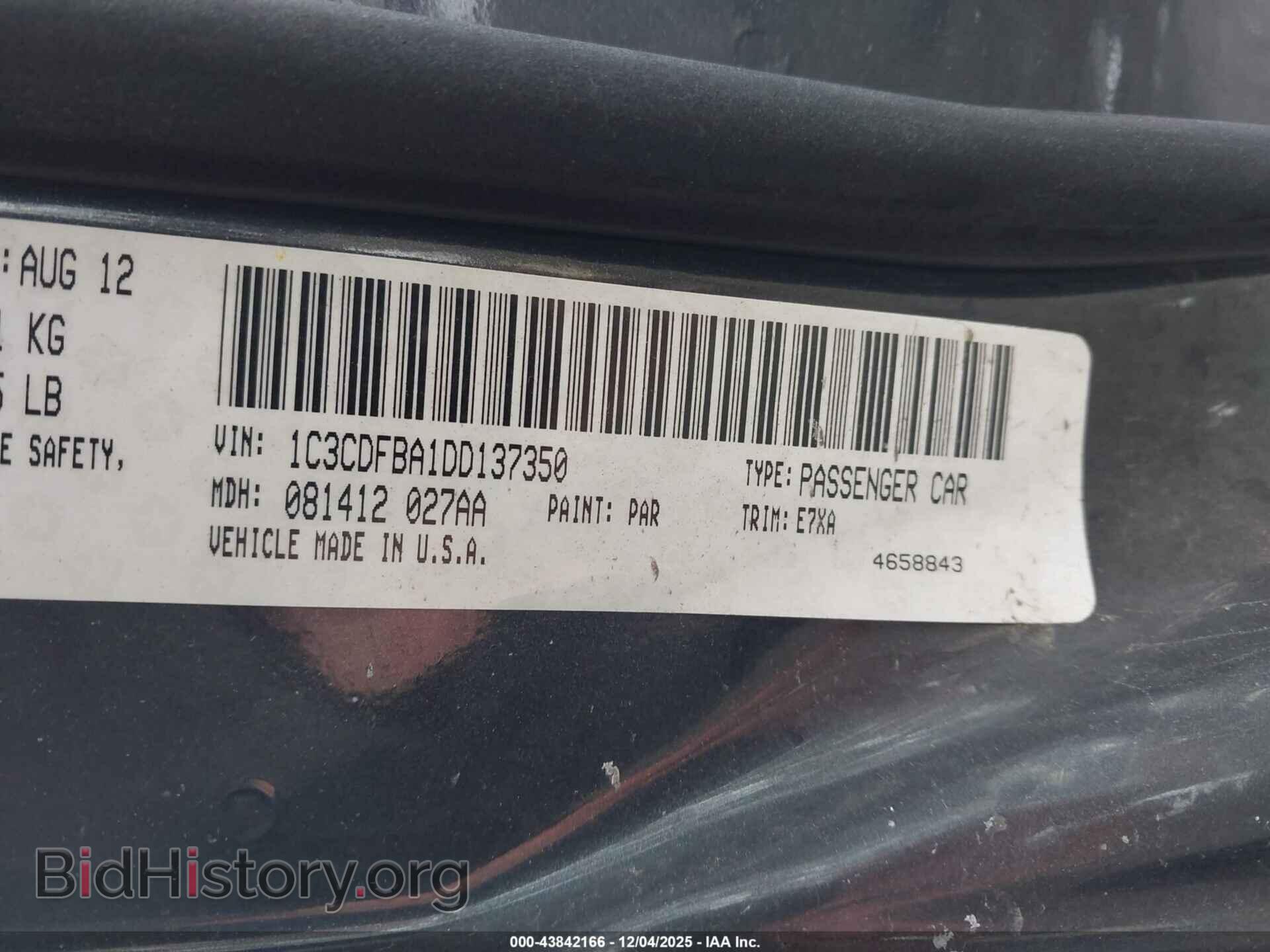 2013 DODGE DART - VIN: 1C3CDFBA1DD137350 - Photo 9