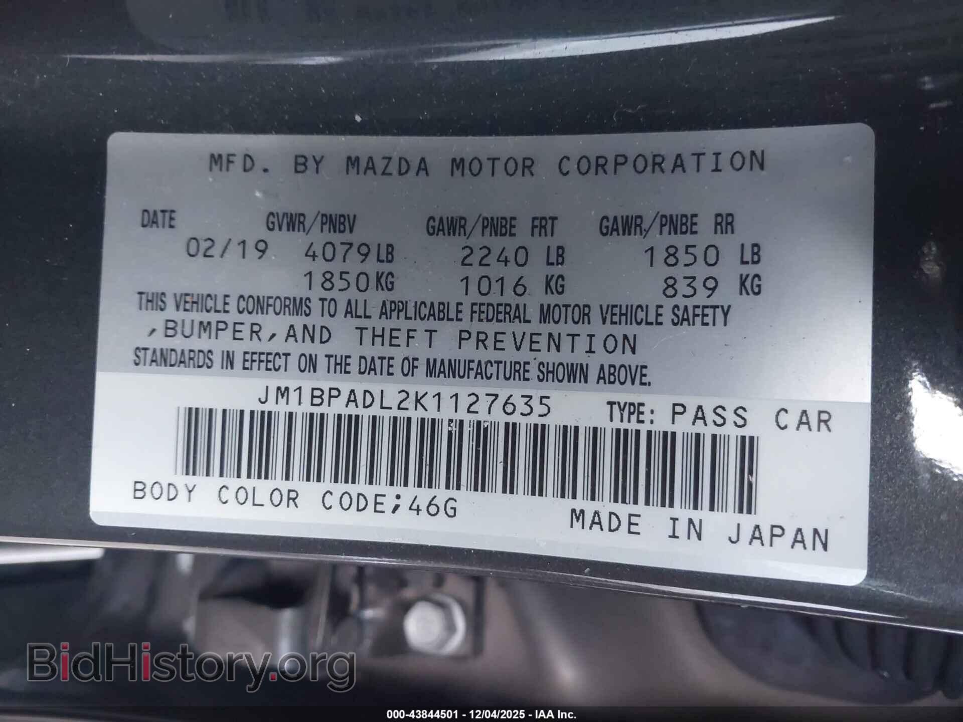 2019 MAZDA MAZDA3 - VIN: JM1BPADL2K1127635 - Photo 9