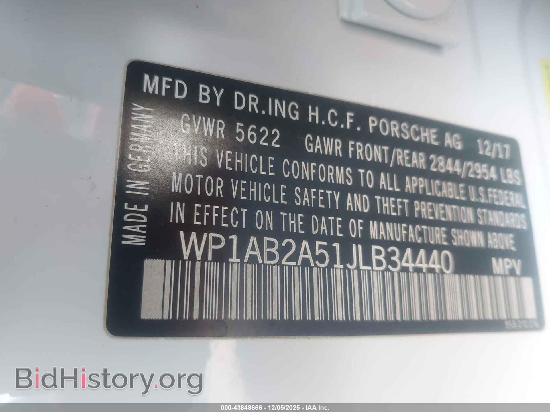 2018 PORSCHE MACAN - VIN: WP1AB2A51JLB34440 - Фото 9