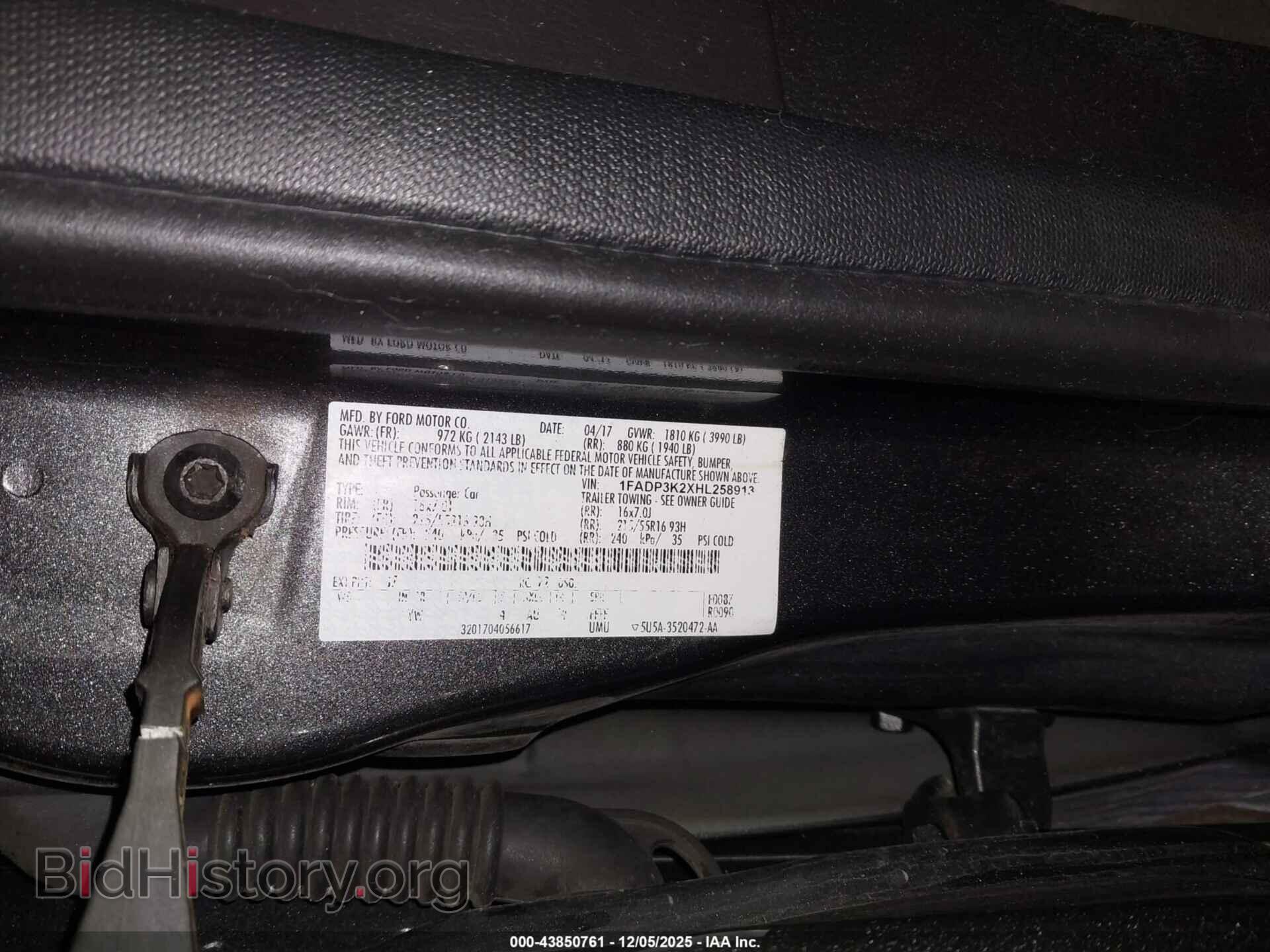 2017 FORD FOCUS - VIN: 1FADP3K2XHL258913 - Photo 9