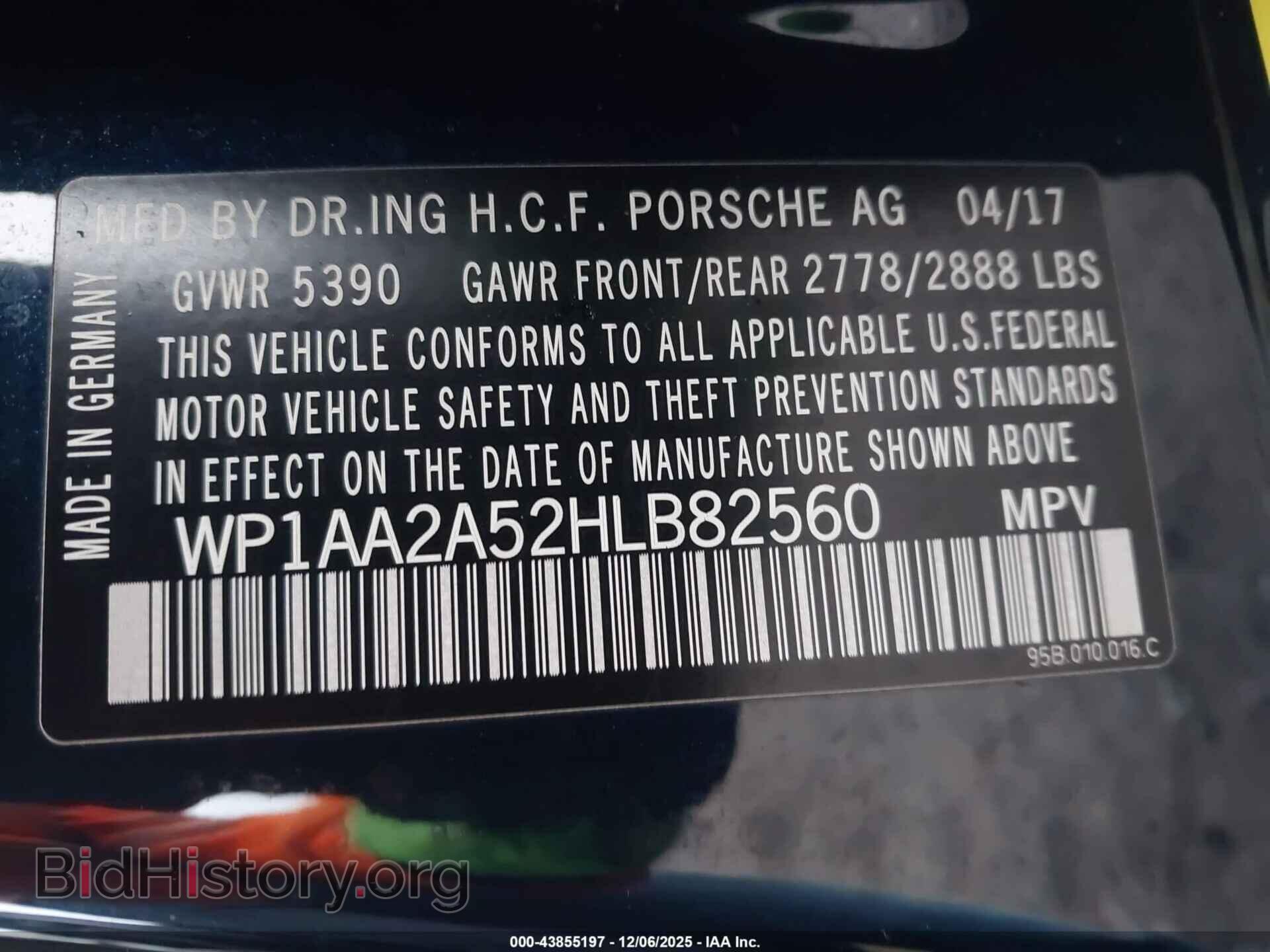 2017 PORSCHE MACAN - VIN: WP1AA2A52HLB82560 - Photo 9