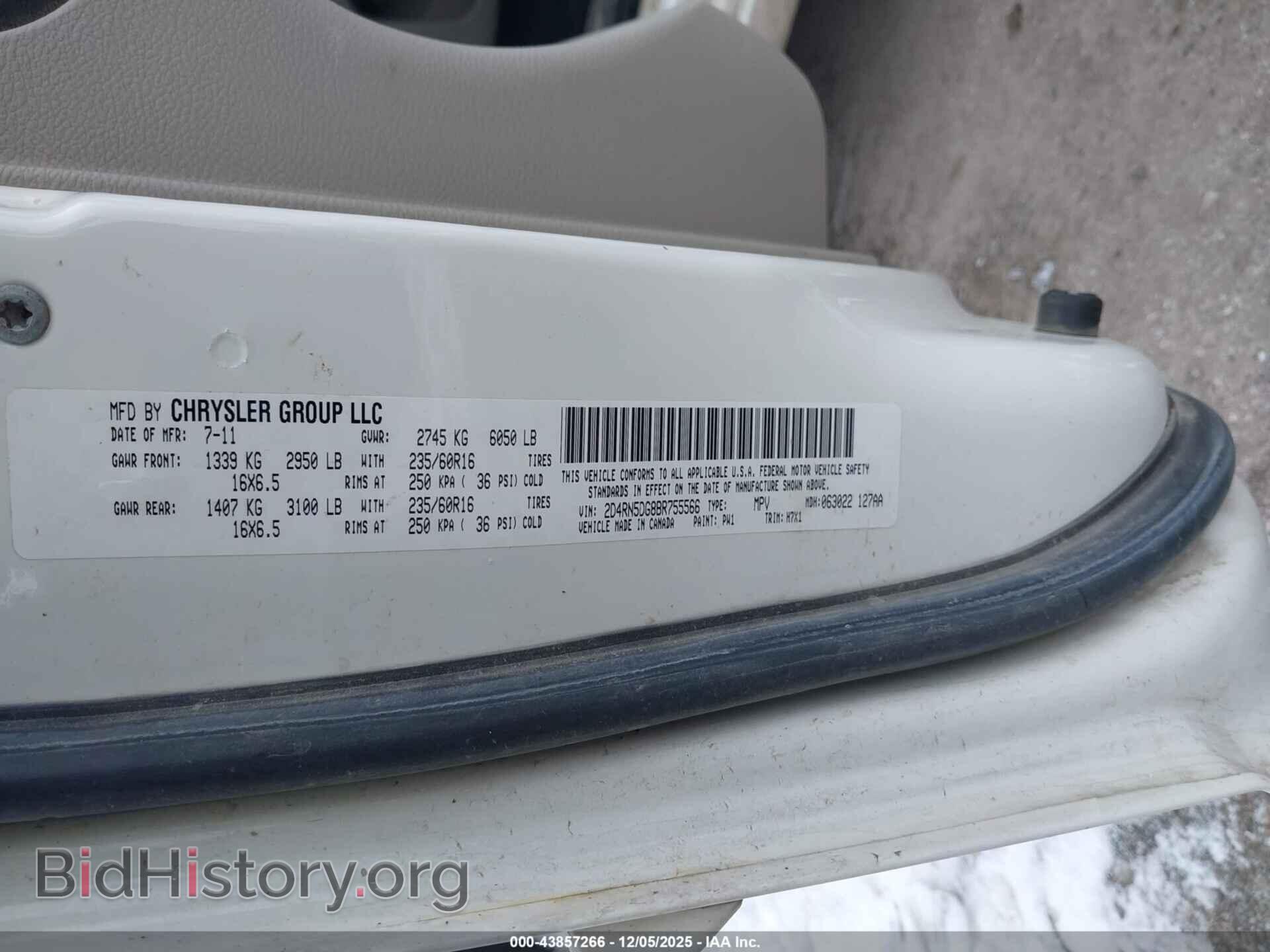 2011 DODGE GRAND CARAVAN - VIN: 2D4RN5DG8BR755566 - Фото 9