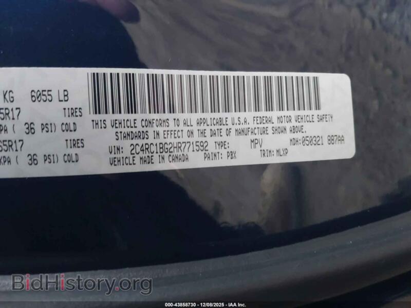 2017 Chrysler PACIFICA (VIN 2C4RC1BG2HR771592) — фото 9 из 16