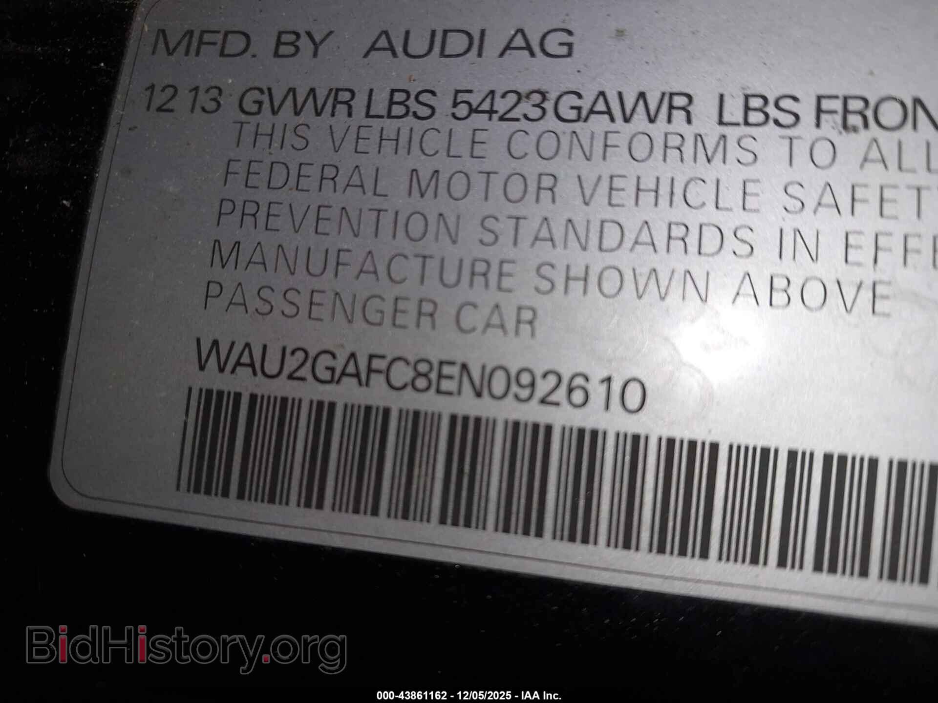 2014 AUDI A7 - VIN: WAU2GAFC8EN092610 - Photo 9