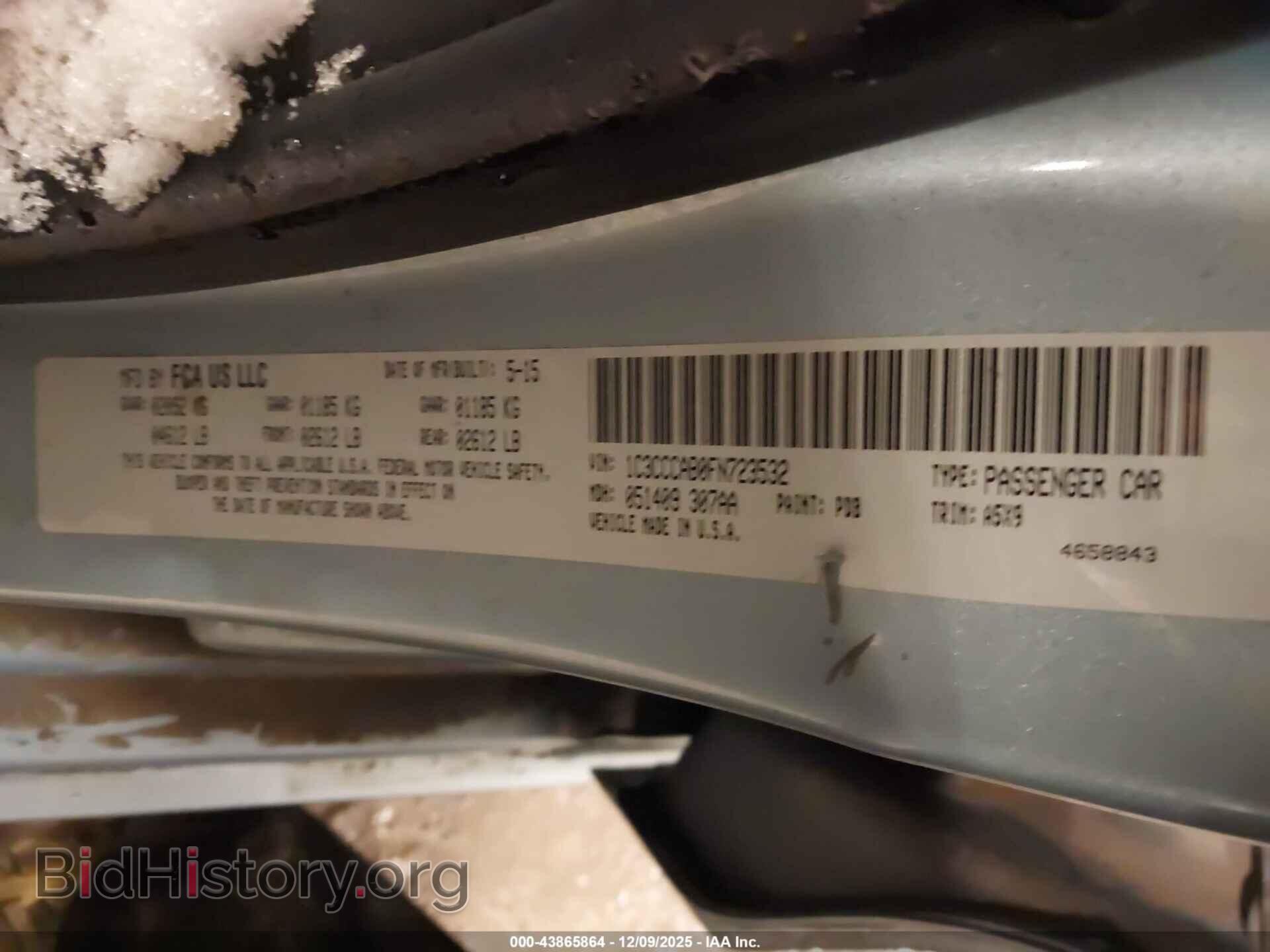 2015 CHRYSLER 200 - VIN: 1C3CCCAB0FN723532 - Фото 9