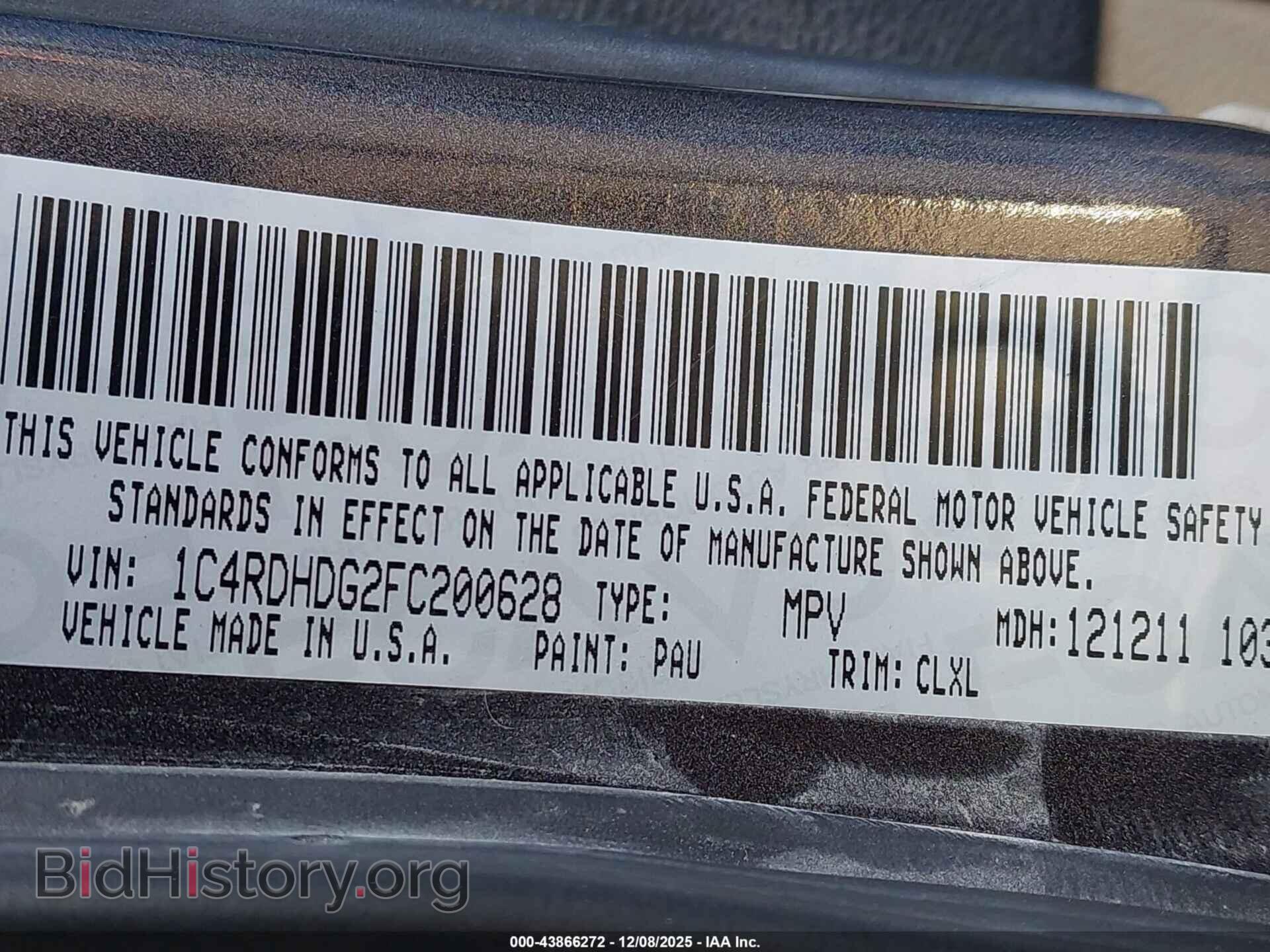 2015 DODGE DURANGO - VIN: 1C4RDHDG2FC200628 - Фото 9