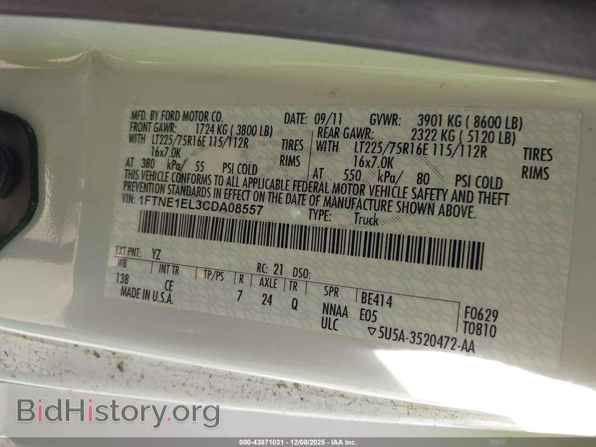 2012 FORD E-150 - VIN: 1FTNE1EL3CDA08557 - Photo 9
