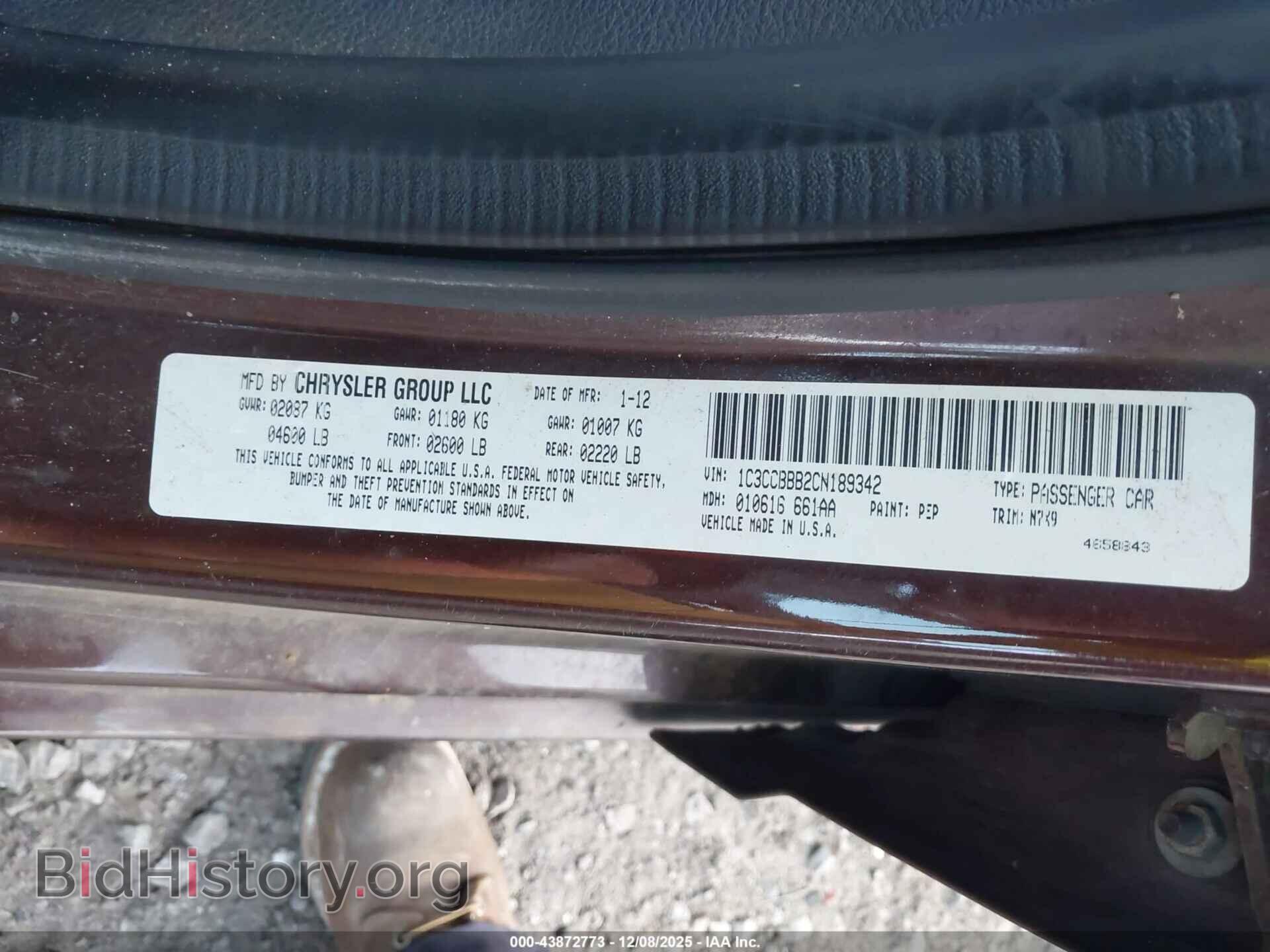 2012 CHRYSLER 200 - VIN: 1C3CCBBB2CN189342 - Photo 9