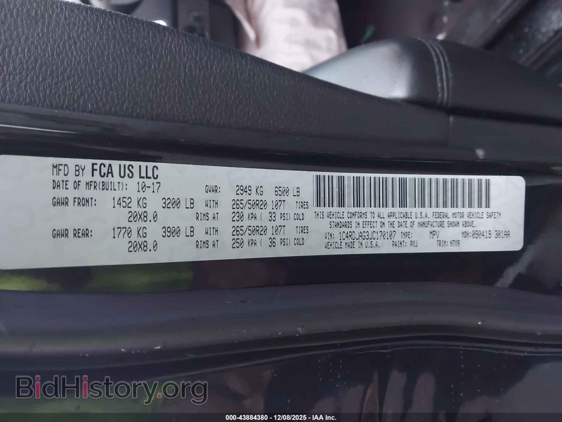 2018 DODGE DURANGO - VIN: 1C4RDJAG3JC170107 - Фото 9