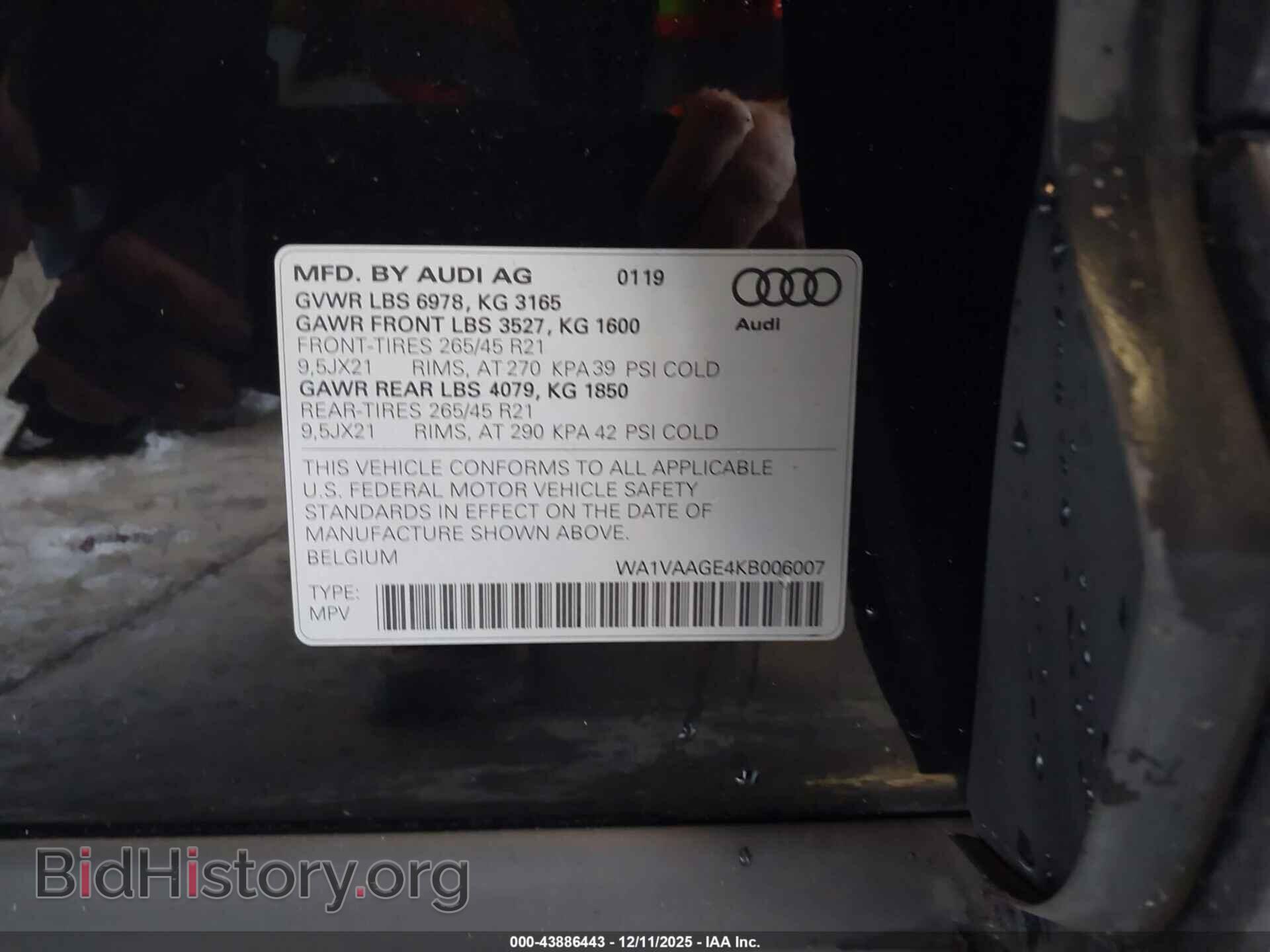 2019 AUDI E-TRON - VIN: WA1VAAGE4KB006007 - Photo 9