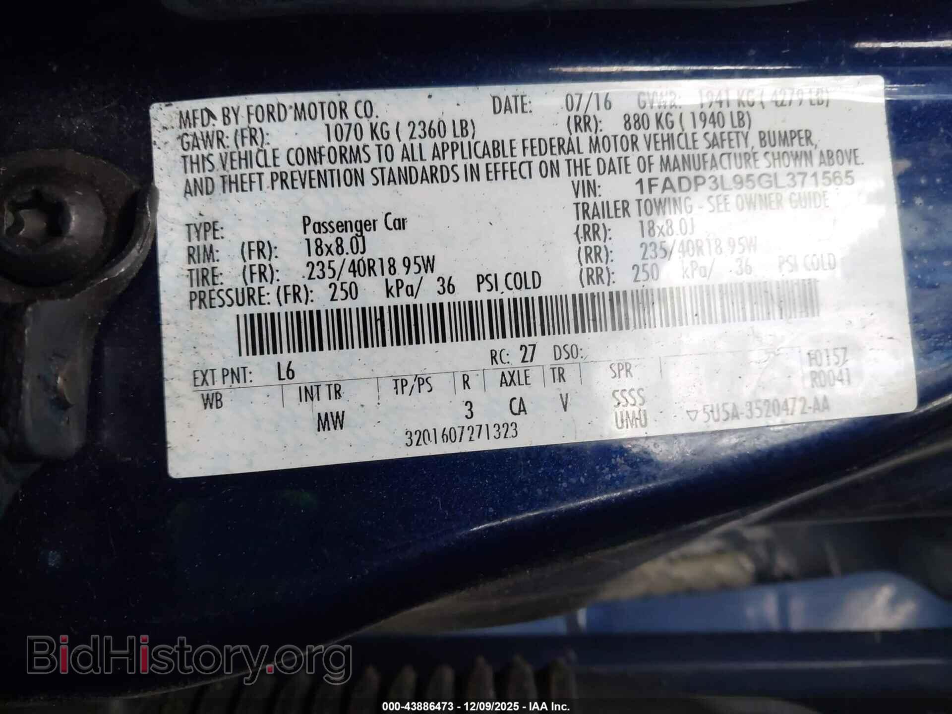 2016 FORD FOCUS ST - VIN: 1FADP3L95GL371565 - Фото 9
