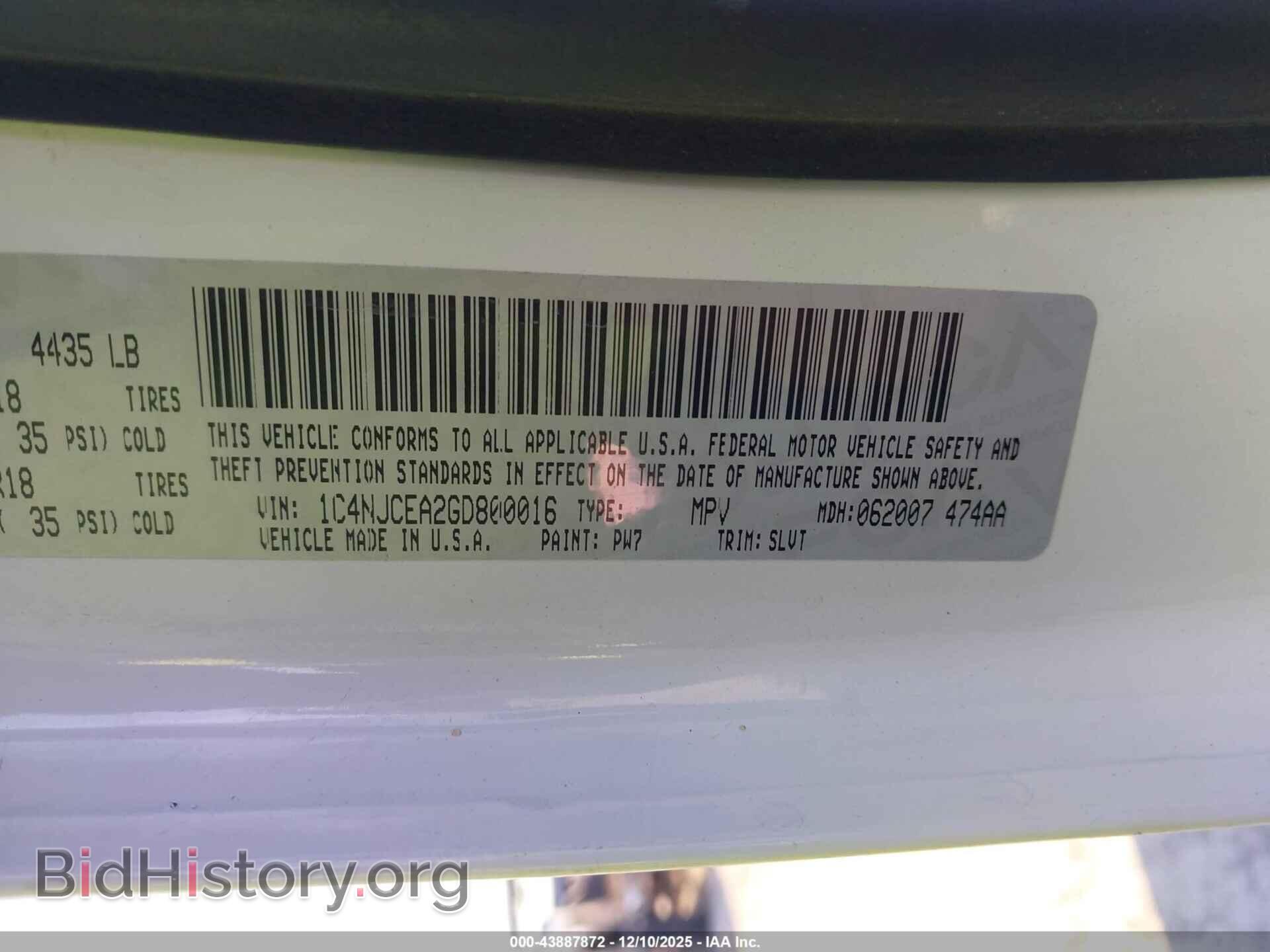 2016 JEEP COMPASS - VIN: 1C4NJCEA2GD800016 - Фото 9