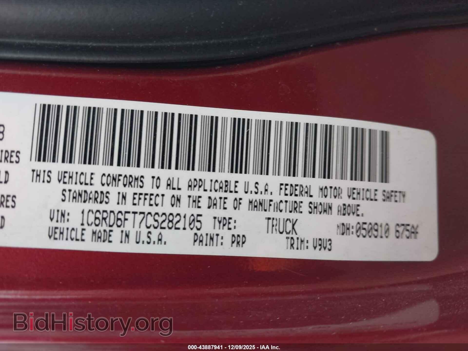 2012 RAM 1500 - VIN: 1C6RD6FT7CS282105 - Photo 9