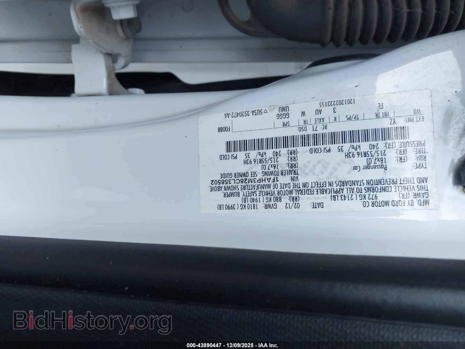 2012 FORD FOCUS - VIN: 1FAHP3M28CL358502 - Фото 9