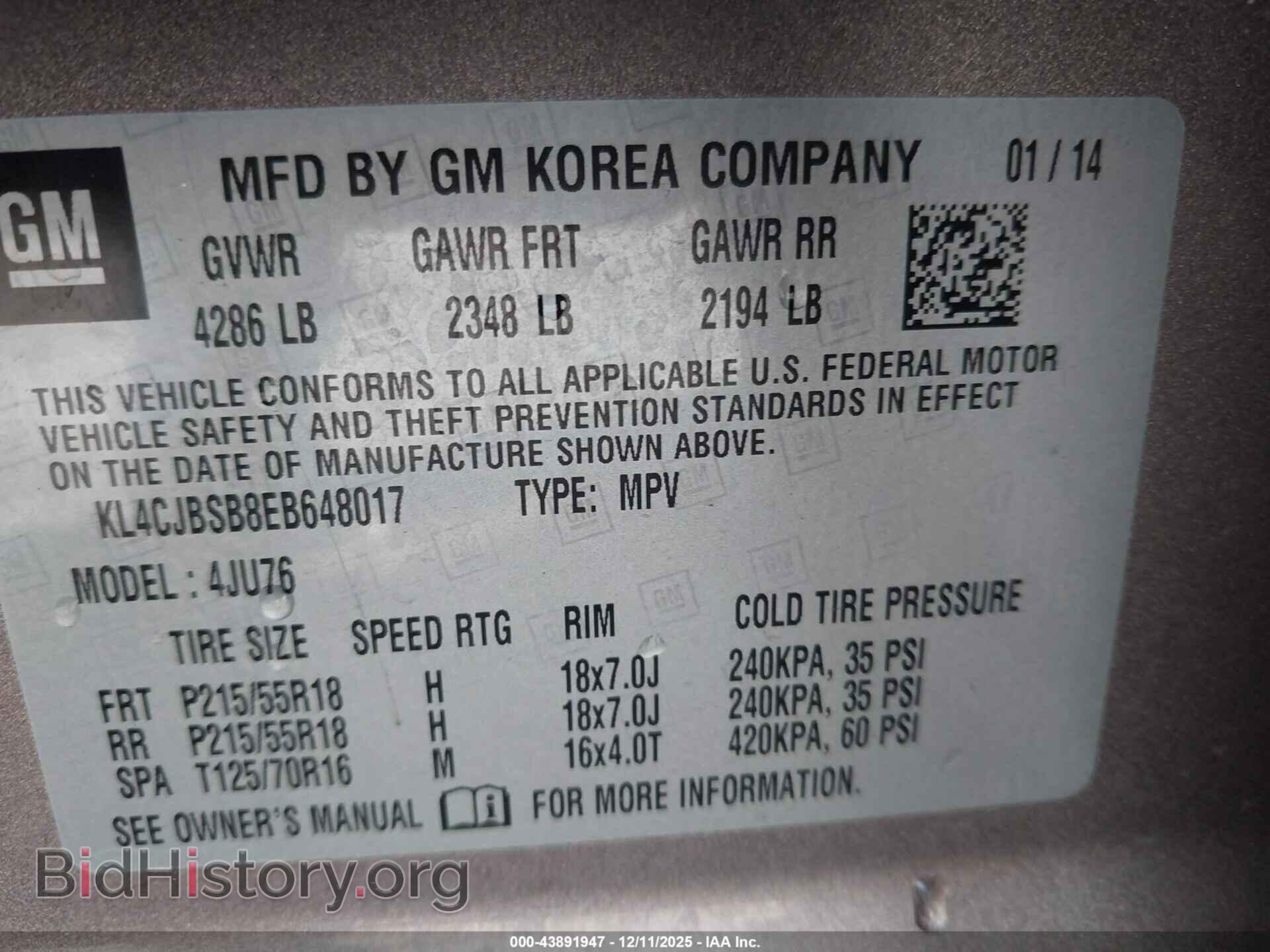 2014 BUICK ENCORE - VIN: KL4CJBSB8EB648017 - Photo 9