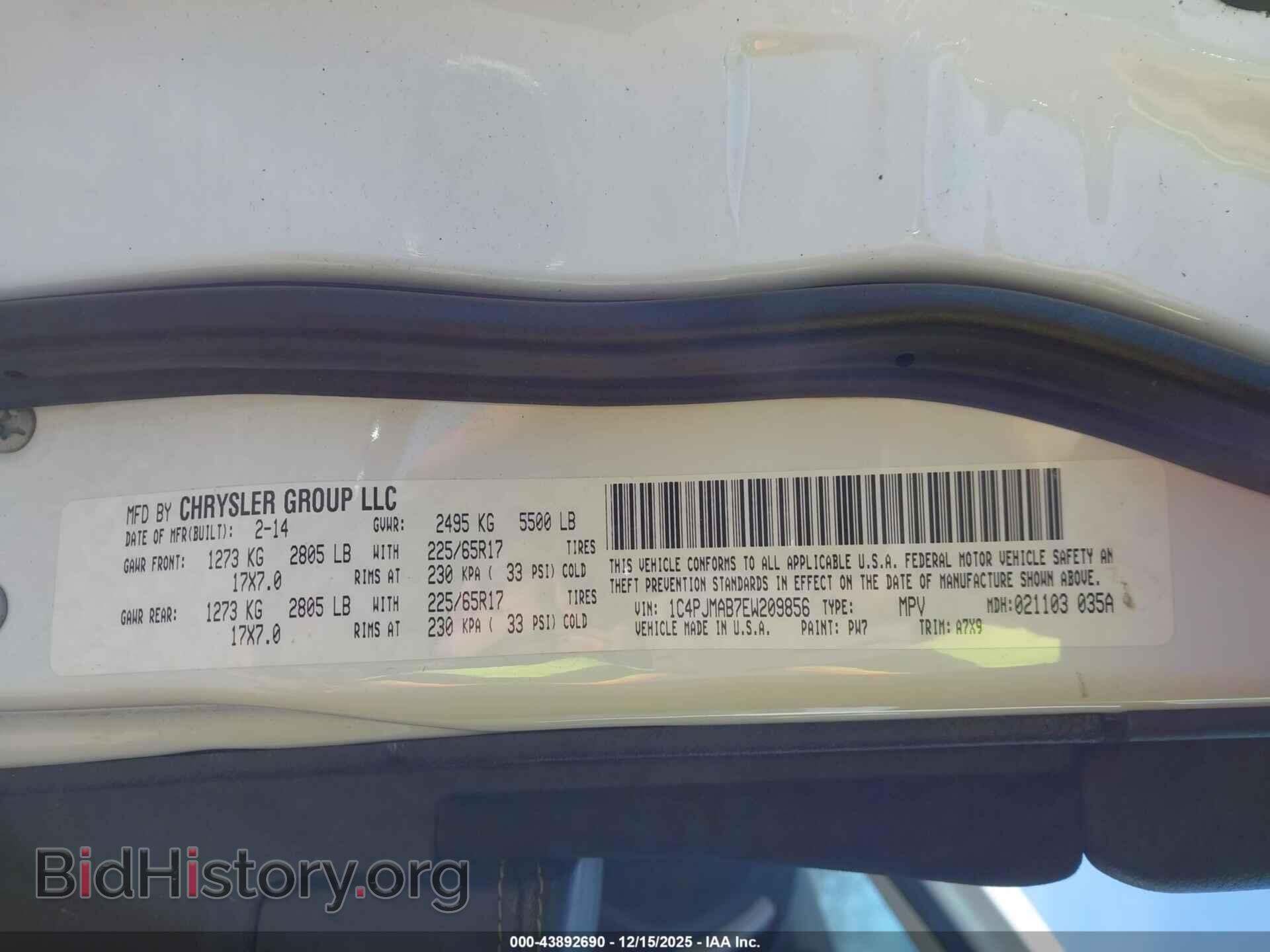 2014 JEEP CHEROKEE - VIN: 1C4PJMAB7EW209856 - Фото 9