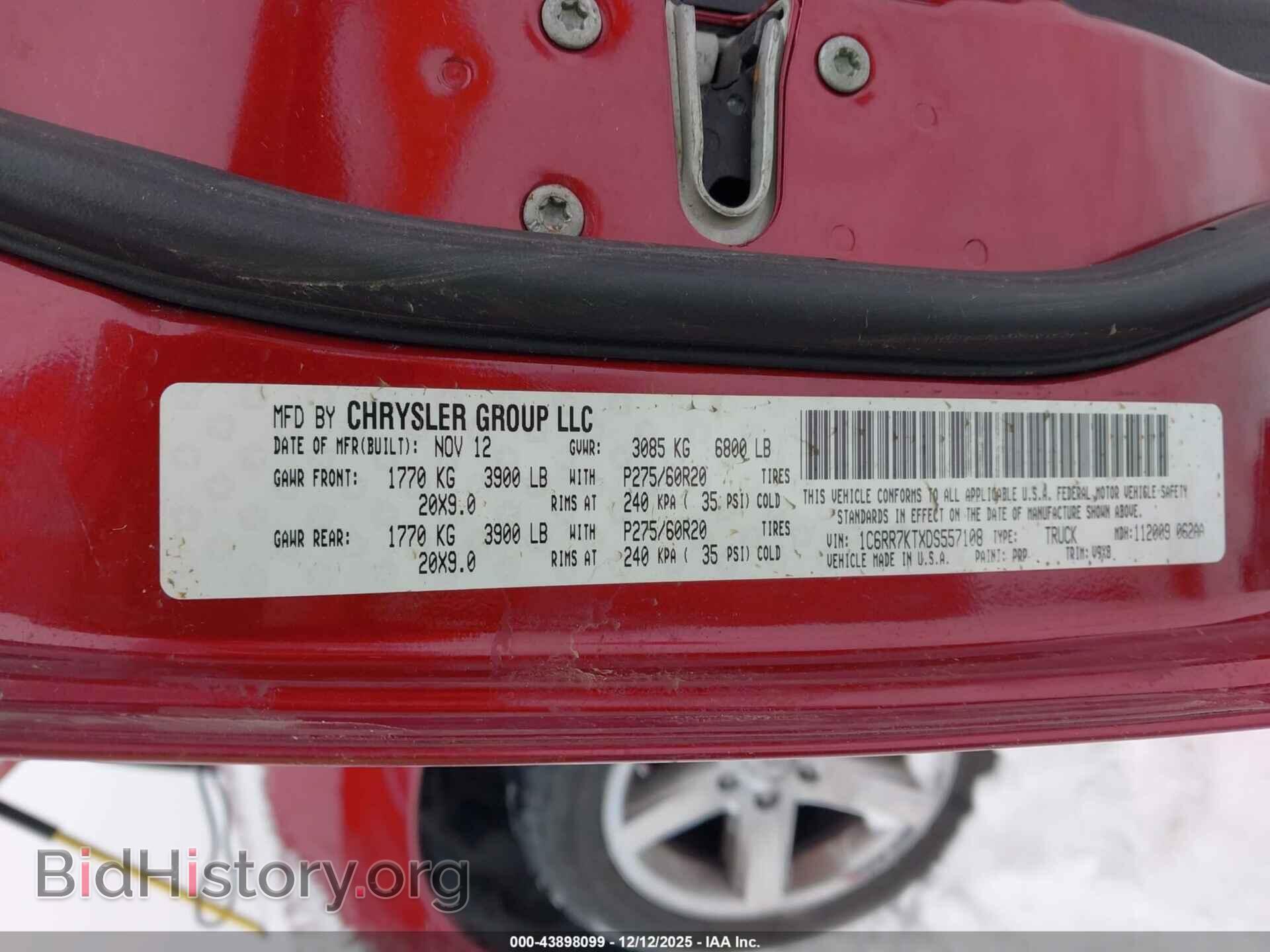 2013 RAM 1500 - VIN: 1C6RR7KTXDS557108 - Photo 9