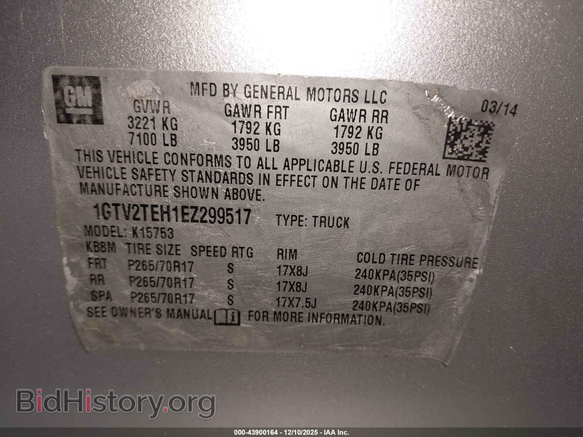 2014 GMC SIERRA 1500 - VIN: 1GTV2TEH1EZ299517 - Фото 9