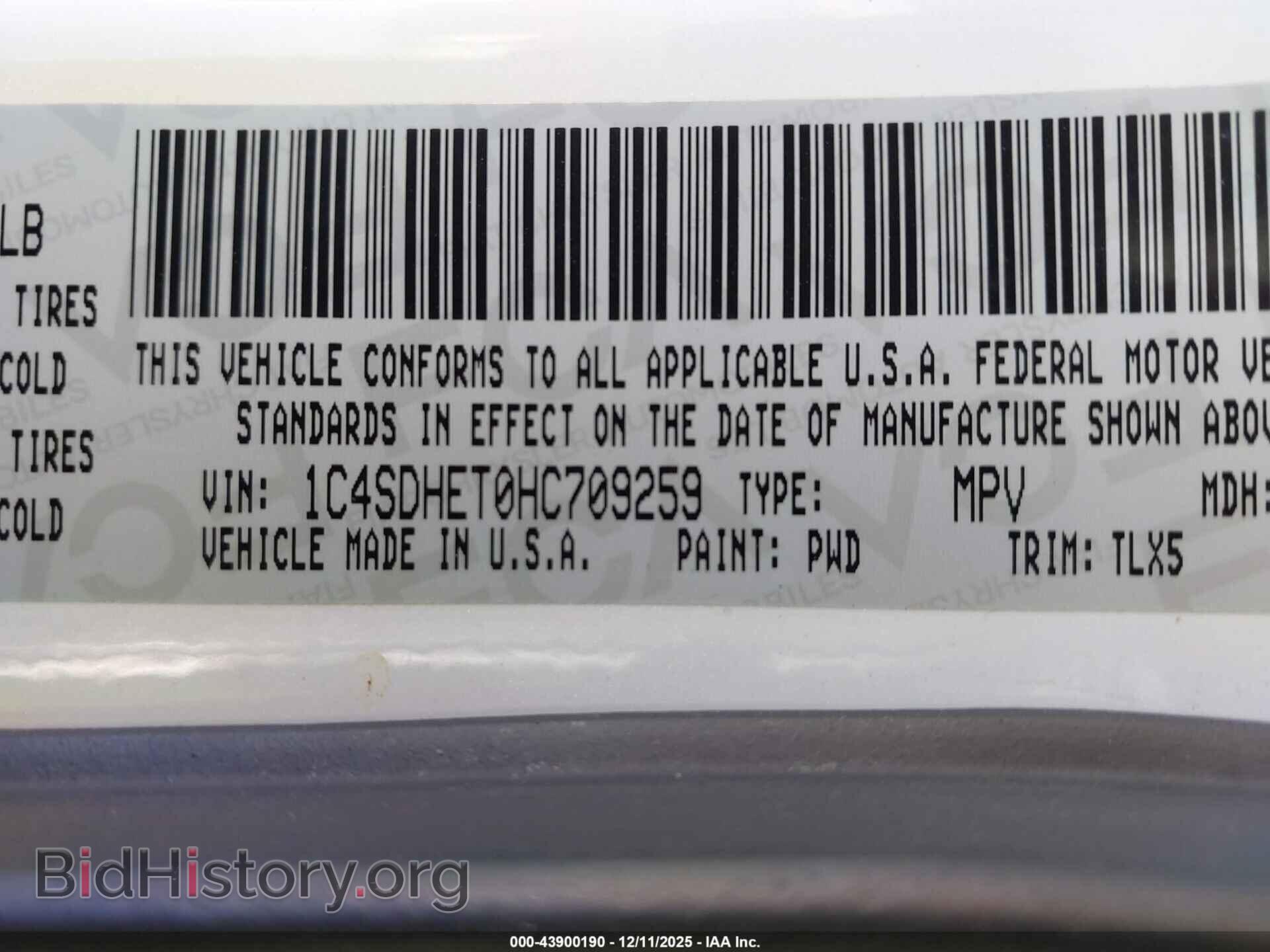 2017 DODGE DURANGO - VIN: 1C4SDHET0HC709259 - Фото 9