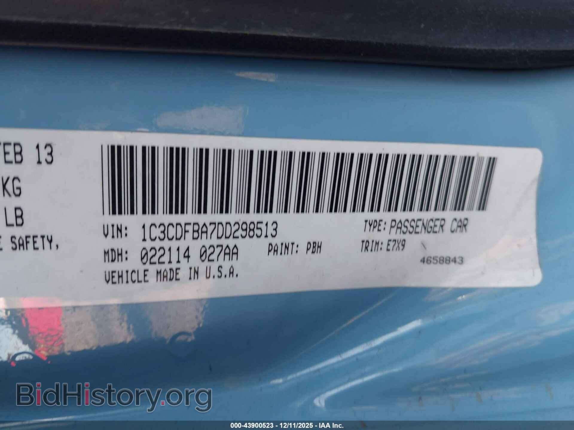 2013 DODGE DART - VIN: 1C3CDFBA7DD298513 - Фото 9