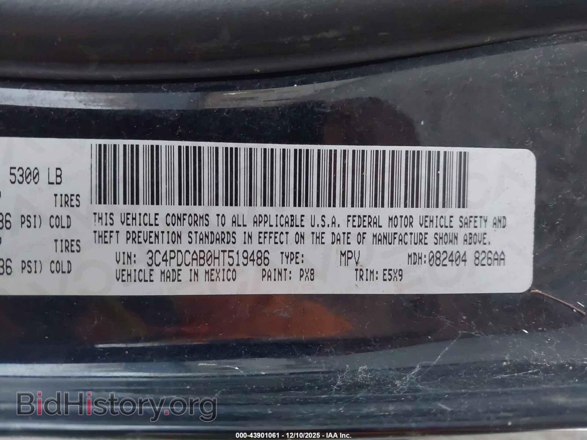 2017 DODGE JOURNEY - VIN: 3C4PDCAB0HT519486 - Фото 9