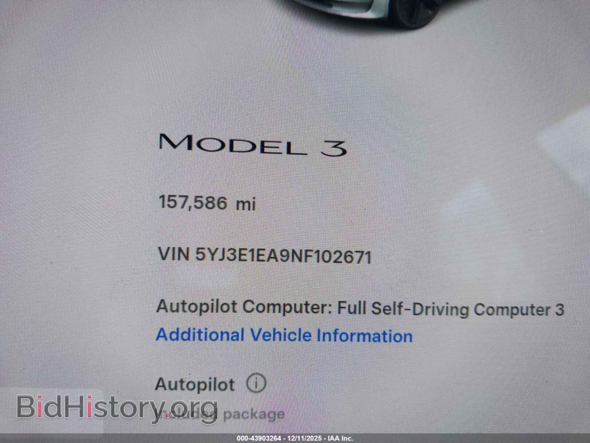 2022 TESLA MODEL 3 - VIN: 5YJ3E1EA9NF102671 - Фото 14