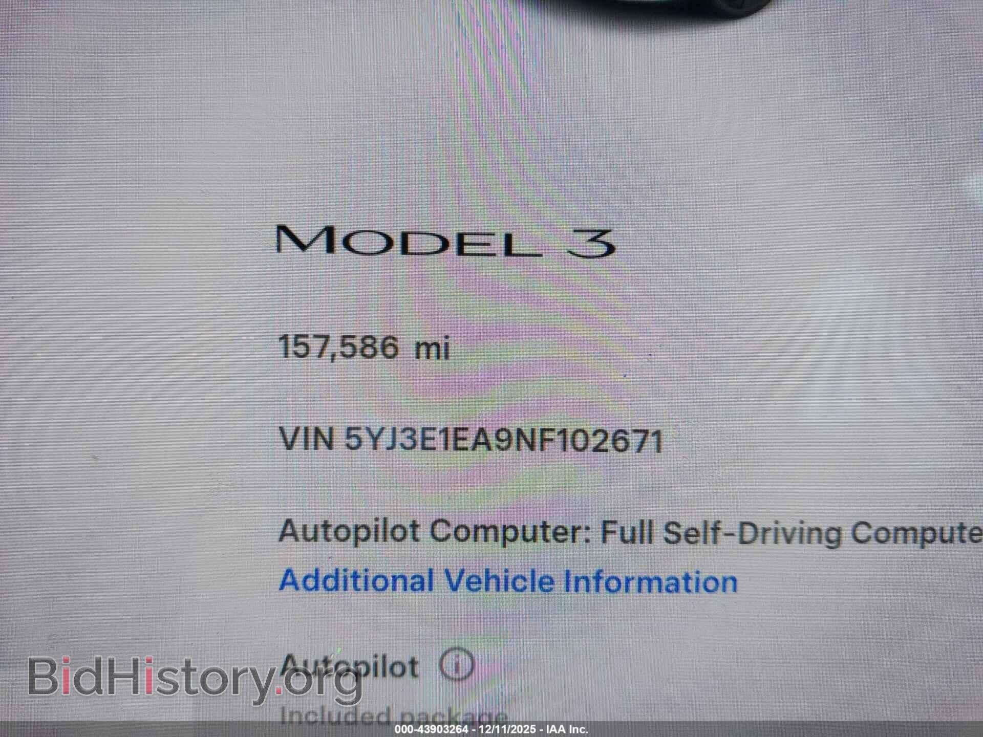 2022 TESLA MODEL 3 - VIN: 5YJ3E1EA9NF102671 - Фото 7