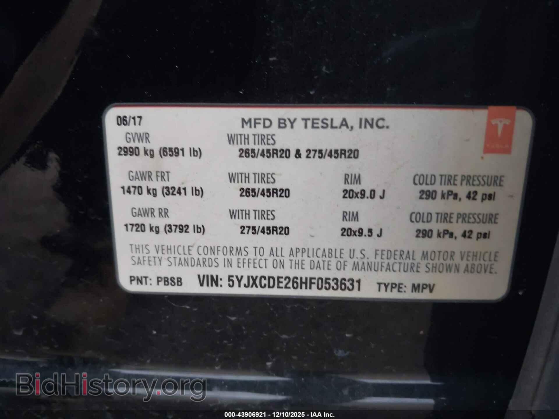 2017 TESLA MODEL X - VIN: 5YJXCDE26HF053631 - Photo 9