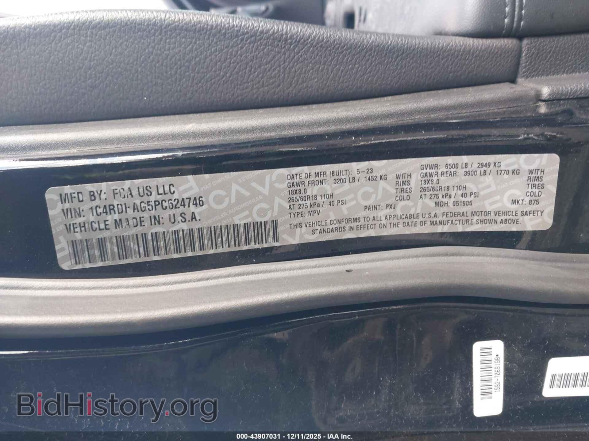2023 DODGE DURANGO - VIN: 1C4RDHAG5PC624746 - Фото 9