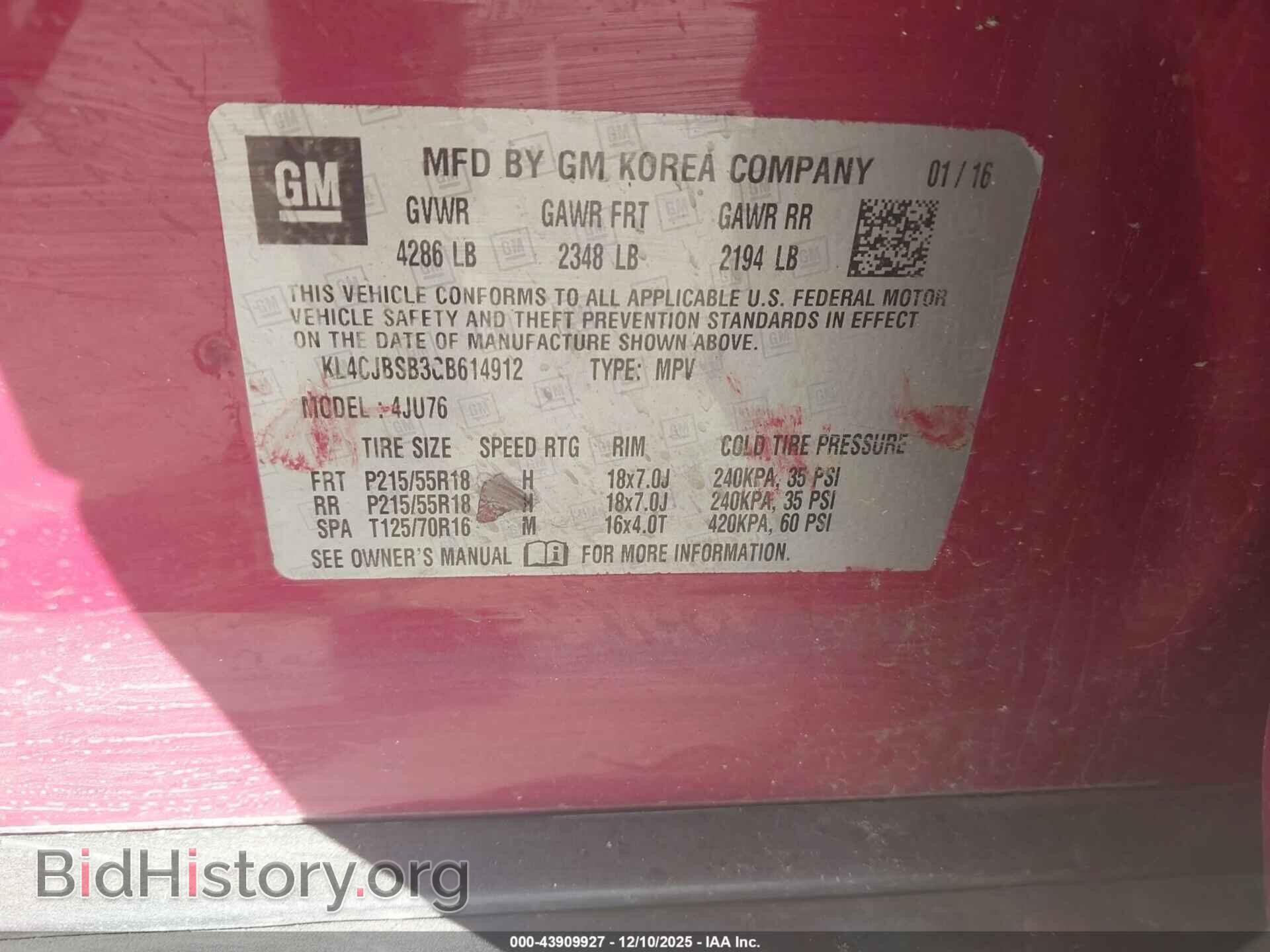 2016 BUICK ENCORE - VIN: KL4CJBSB3GB614912 - Photo 9