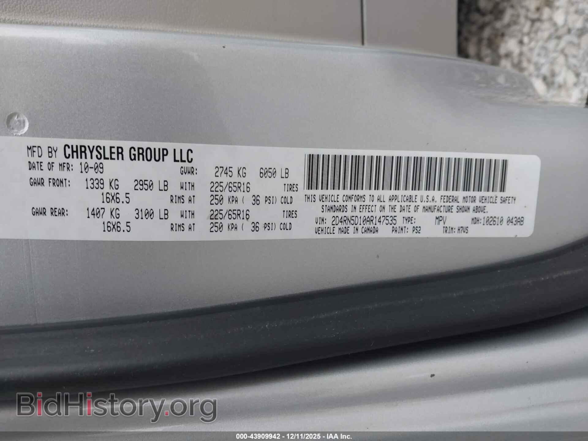 2010 DODGE GRAND CARAVAN - VIN: 2D4RN5D10AR147535 - Фото 9