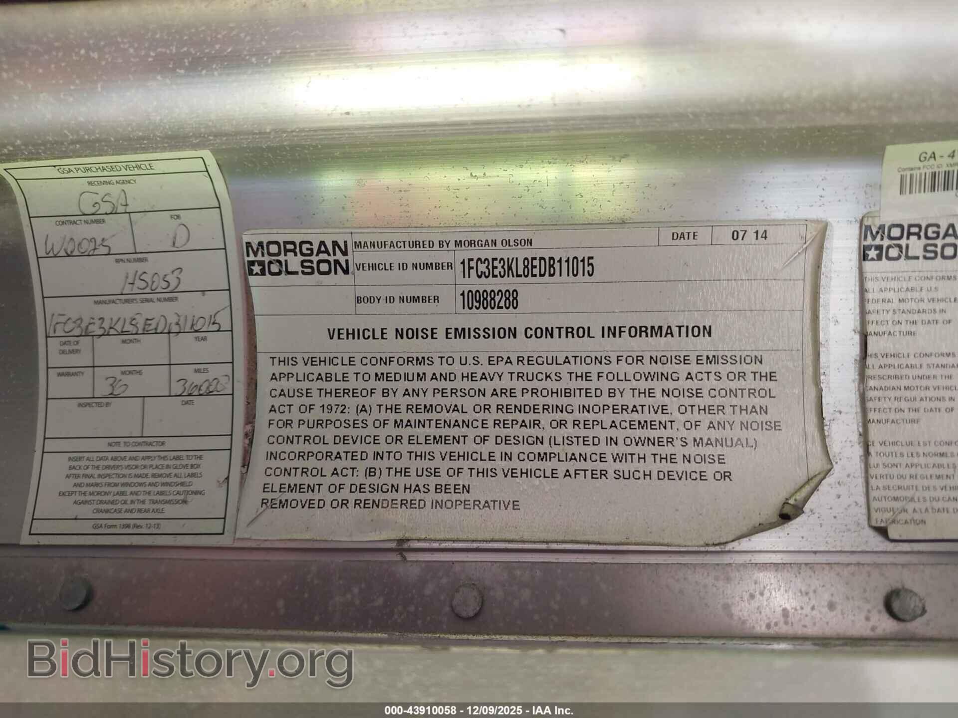 2014 FORD E-350 STRIPPED - VIN: 1FC3E3KL8EDB11015 - Photo 8
