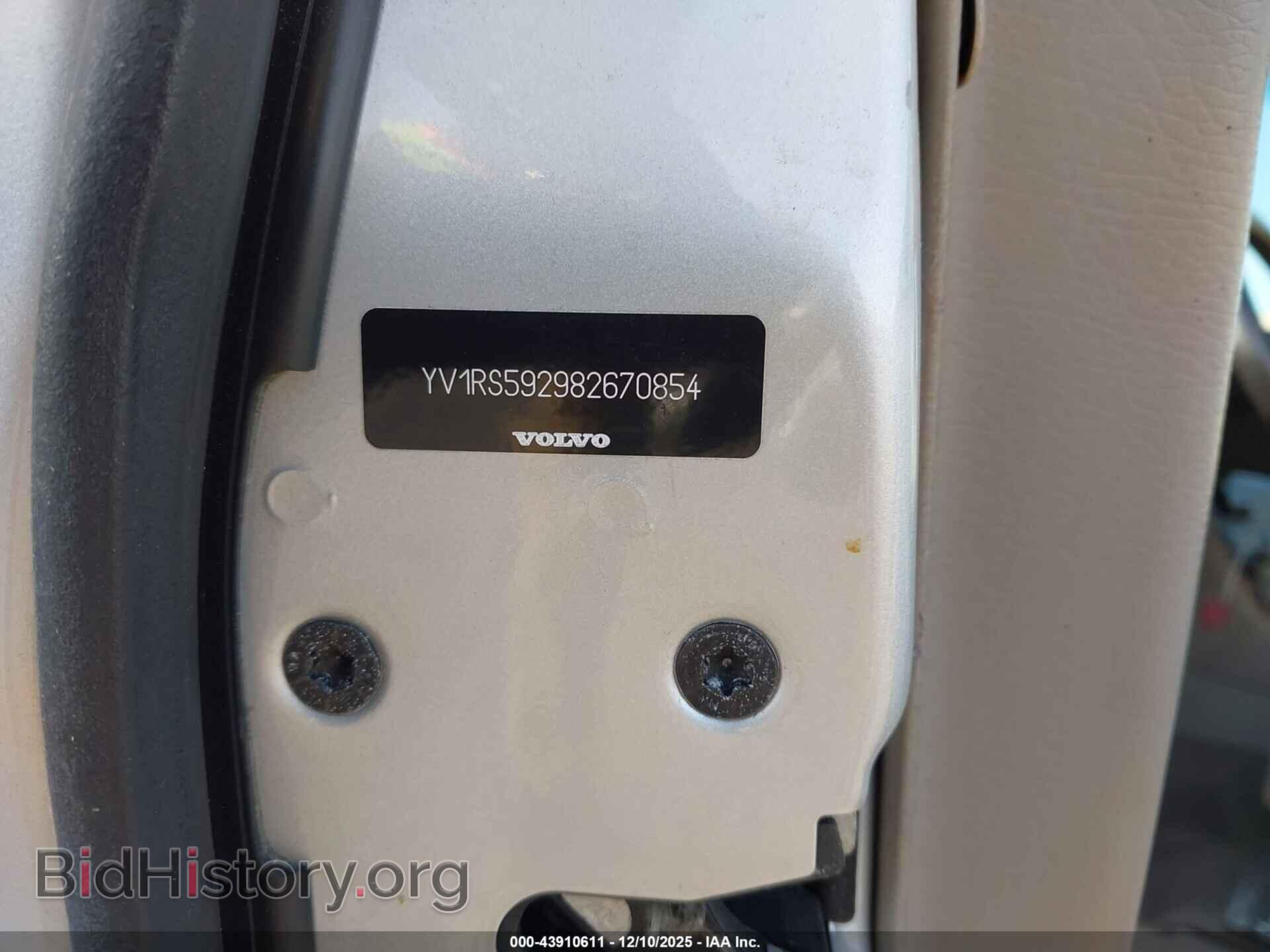 2008 VOLVO S60 - VIN: YV1RS592982670854 - Фото 9