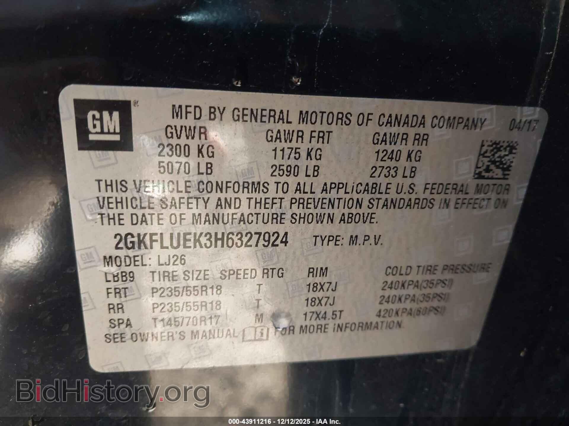 2017 GMC TERRAIN - VIN: 2GKFLUEK3H6327924 - Photo 9