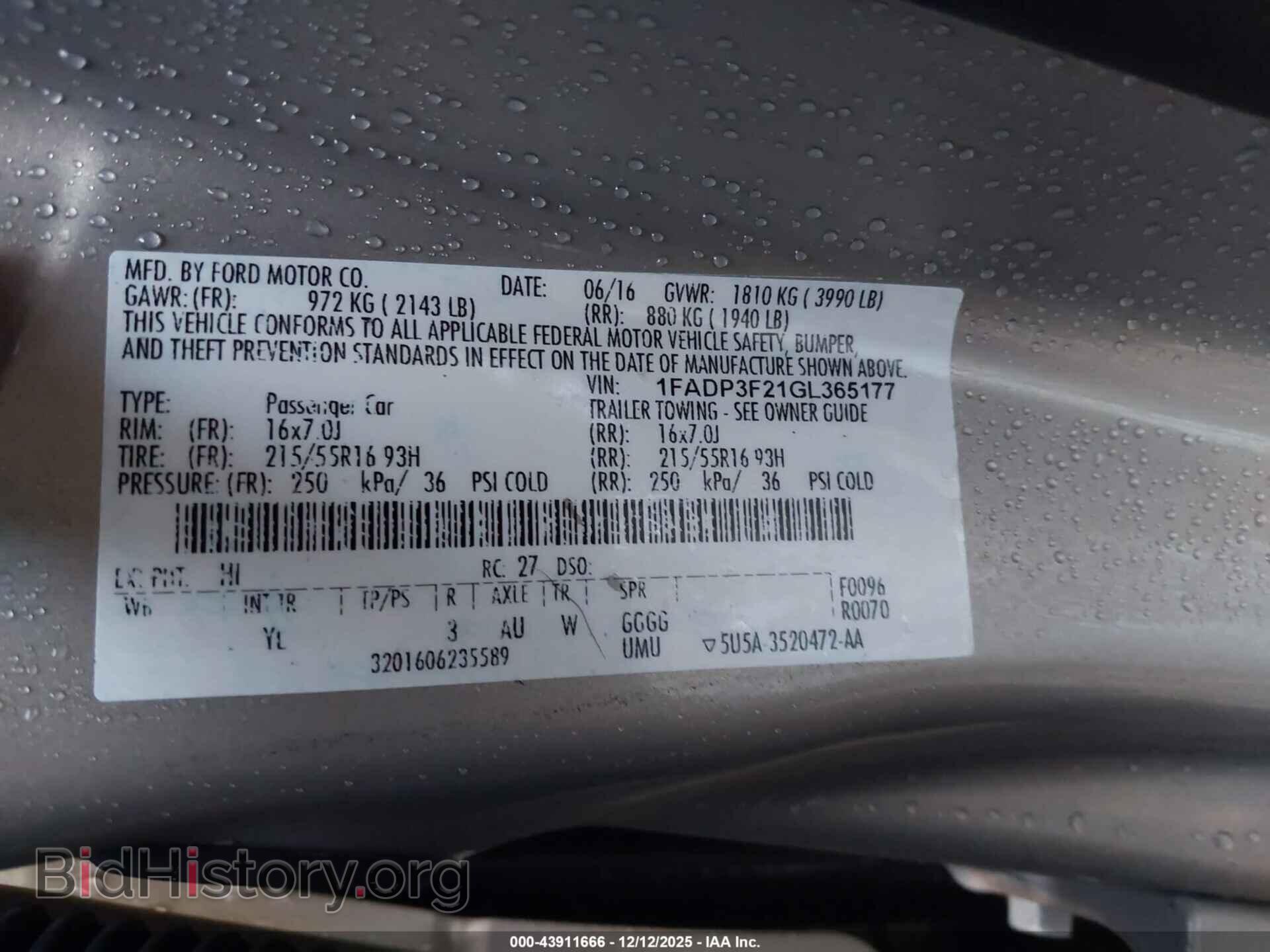 2016 FORD FOCUS - VIN: 1FADP3F21GL365177 - Фото 9