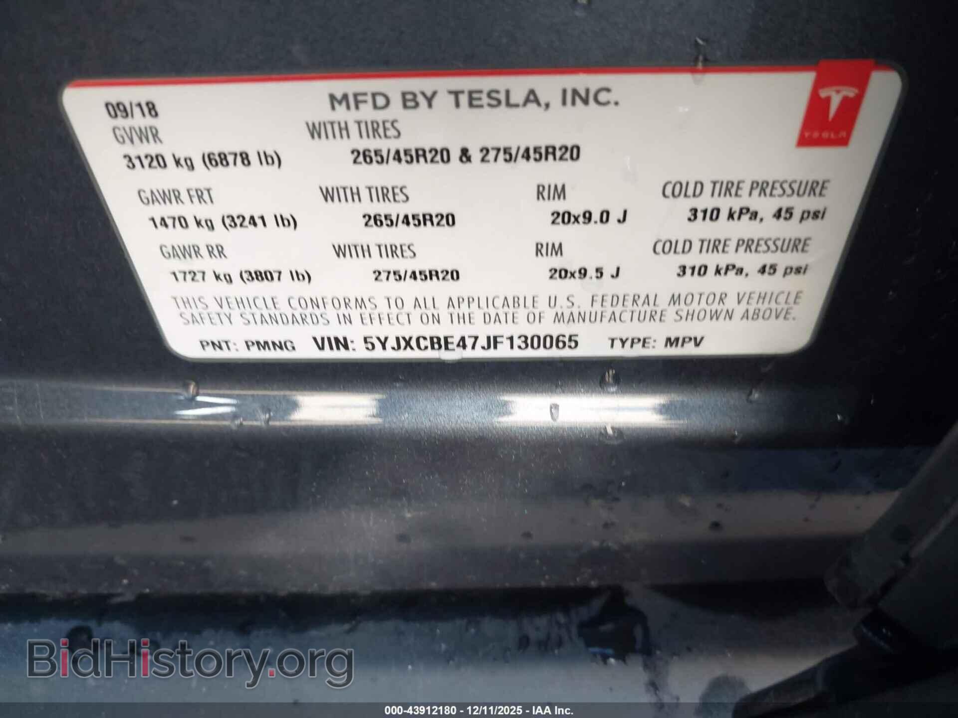 2018 TESLA MODEL X - VIN: 5YJXCBE47JF130065 - Photo 9
