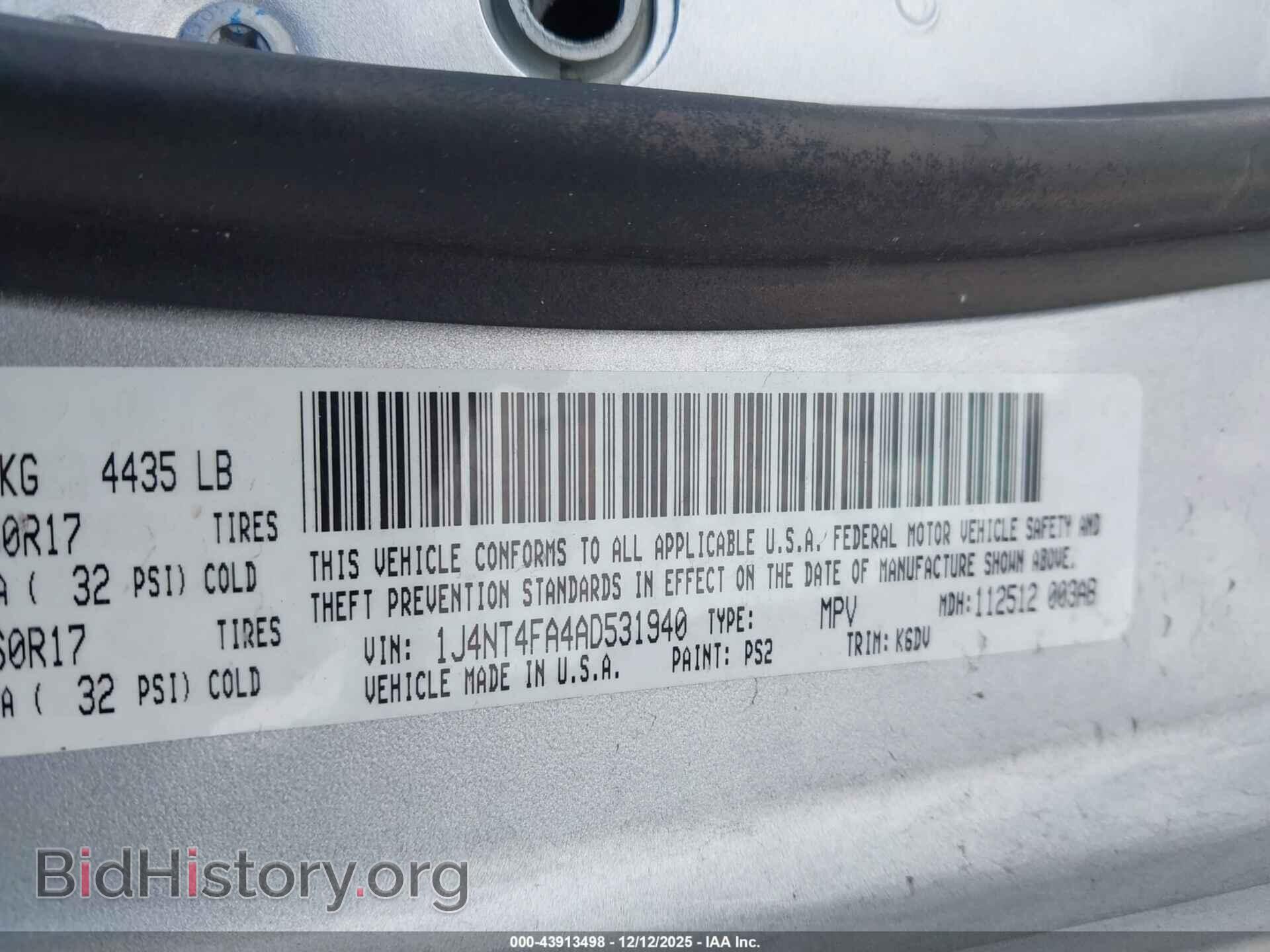2010 JEEP COMPASS - VIN: 1J4NT4FA4AD531940 - Фото 9