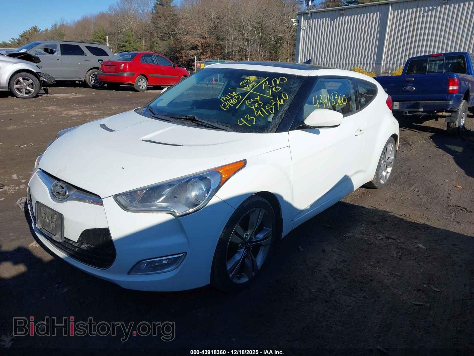 2012 HYUNDAI VELOSTER - VIN: KMHTC6AD2CU018646 - Фото 2